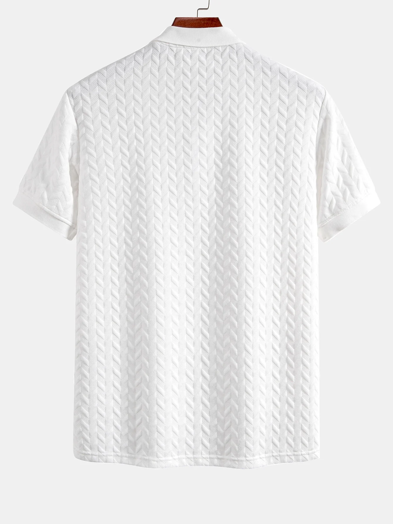 Geometrischer Jacquard Polo - Image 4