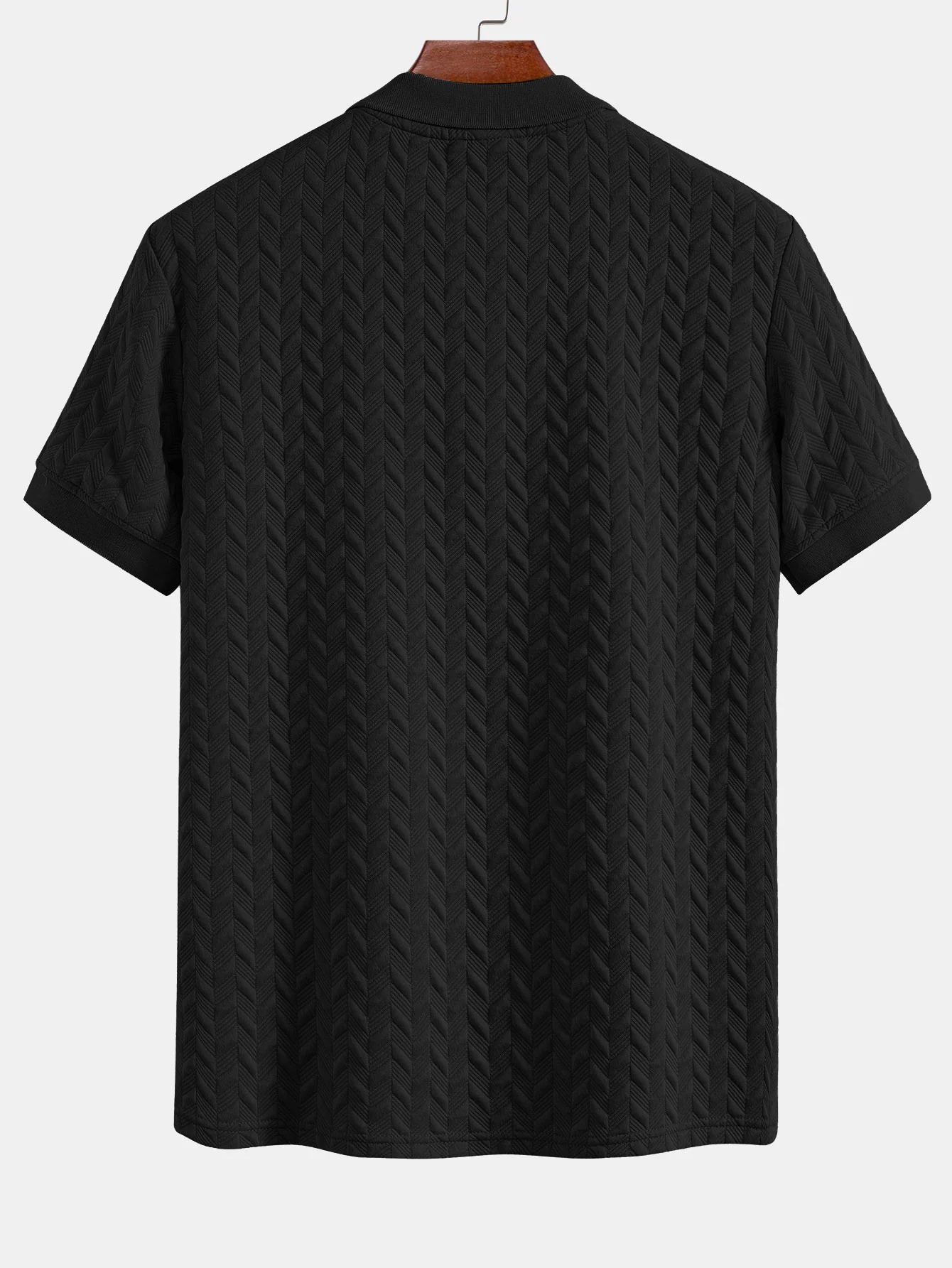 Geometrischer Jacquard Polo - Image 6