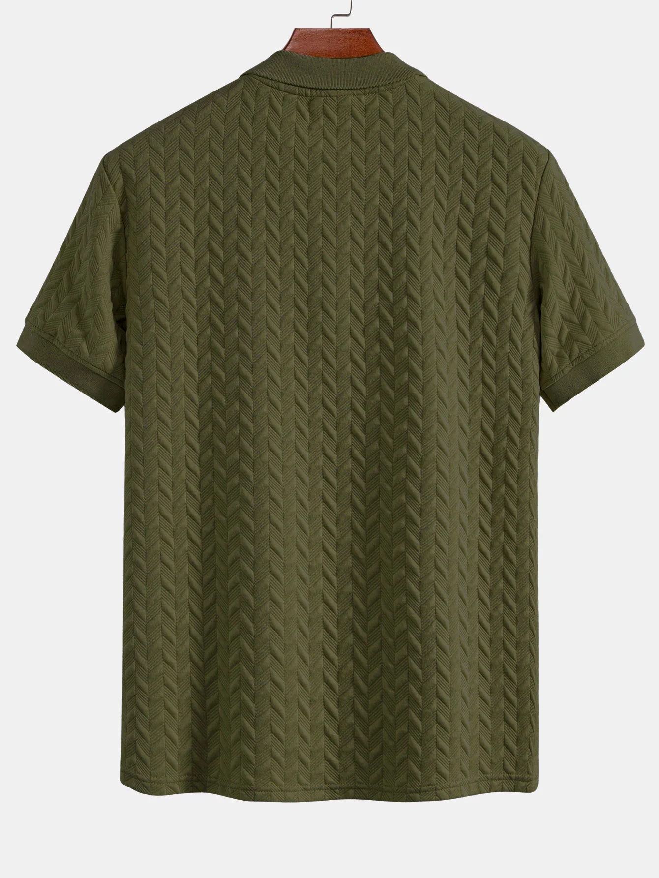 Geometrischer Jacquard Polo - Image 8