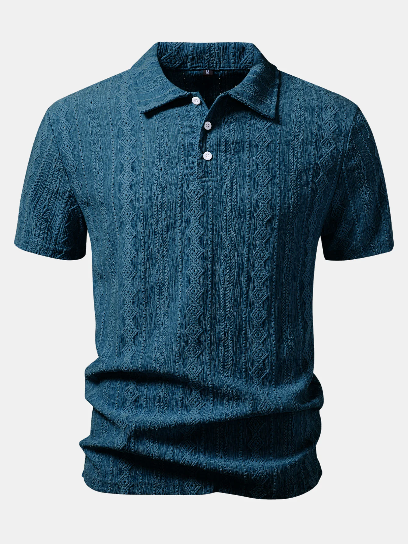 Geometric Jacquard Polo - Image 11