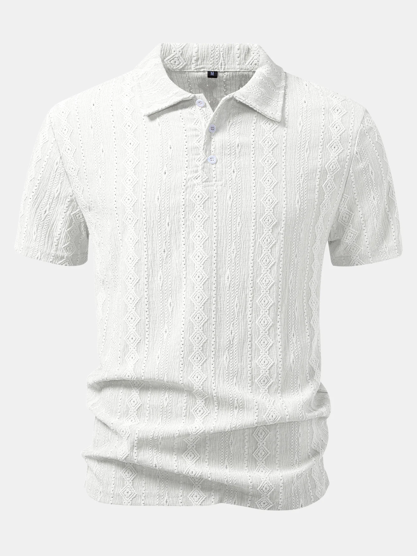 Geometric Jacquard Polo - Image 7