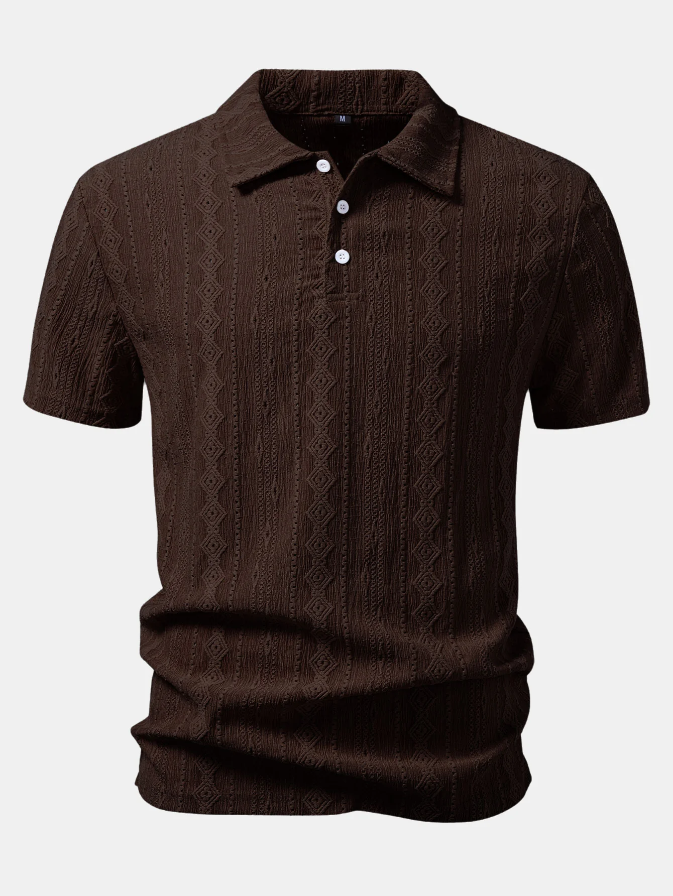 Geometric Jacquard Polo - Image 9