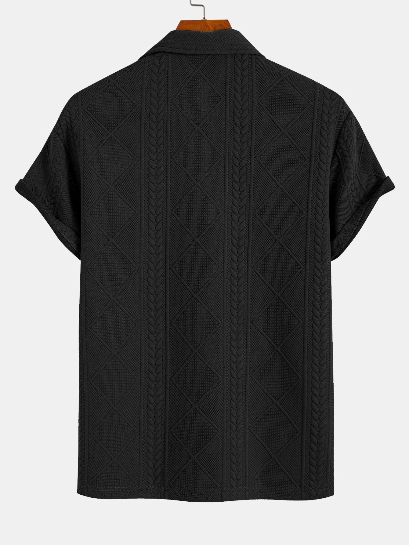 Geometrisches Jacquard-Polo - Image 4