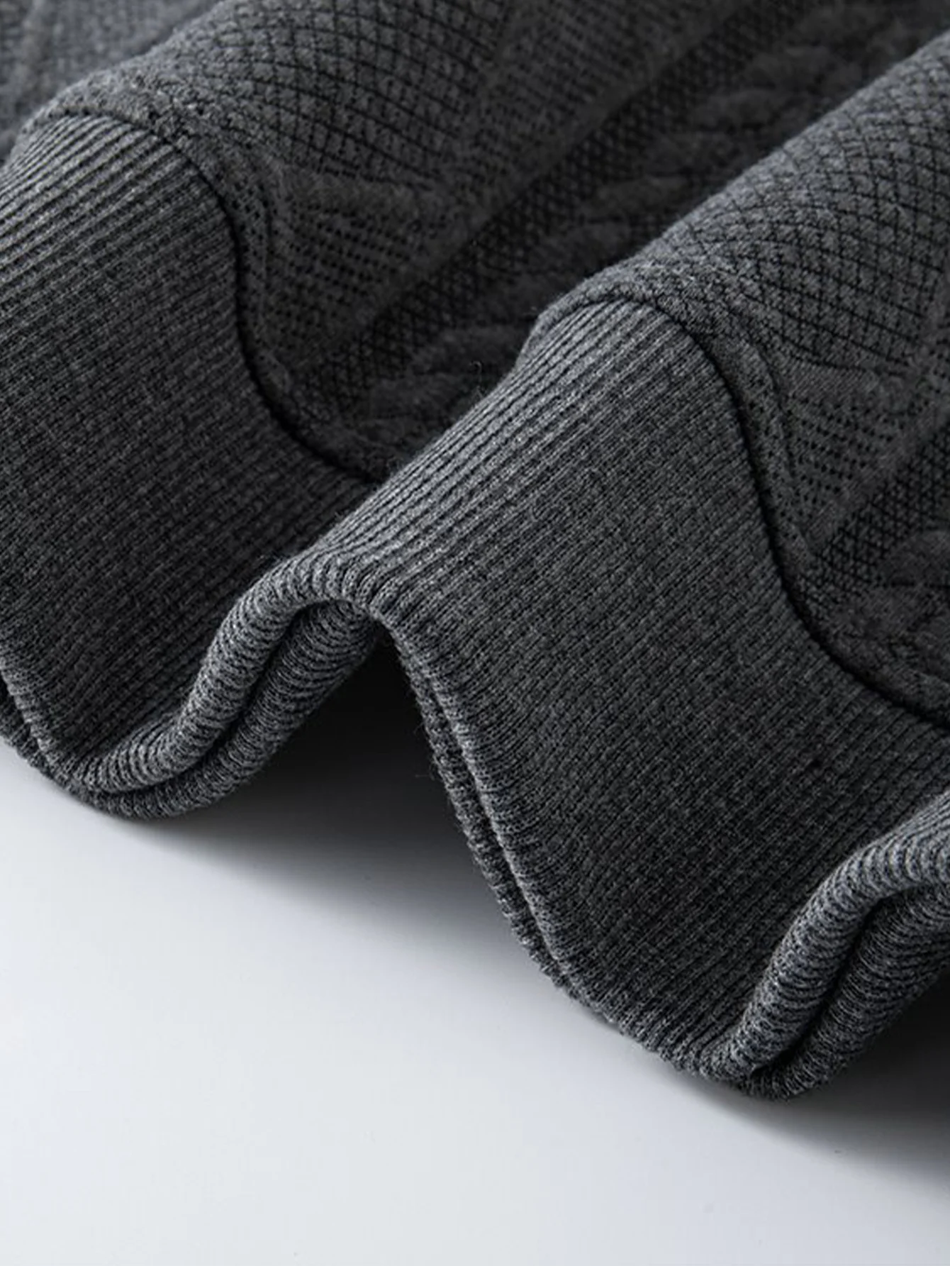 Geometrisches Jacquard Poloshirts Kragen Sweatshirt - Image 18