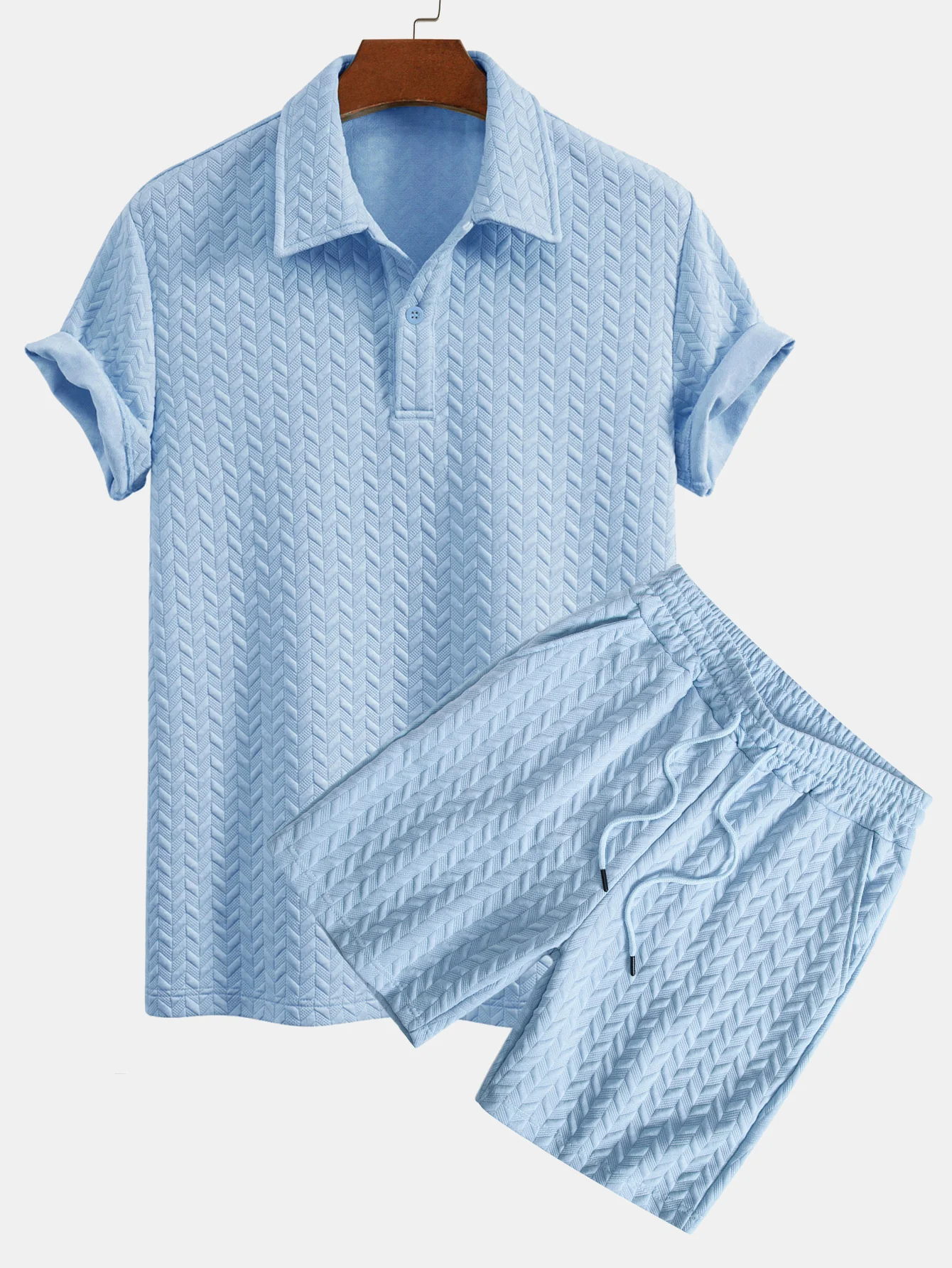 Geometrische Jacquard Polo & Geometrische Jacquard -Shorts - Image 3
