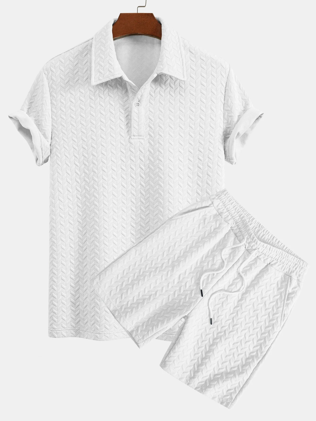 Geometrische Jacquard Polo & Geometrische Jacquard -Shorts - Image 4
