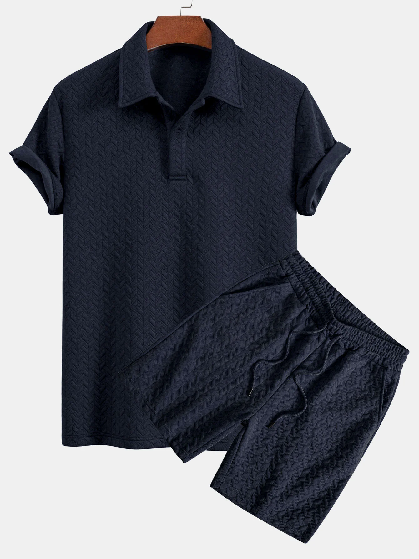 Geometrische Jacquard Polo & Geometrische Jacquard -Shorts - Image 5