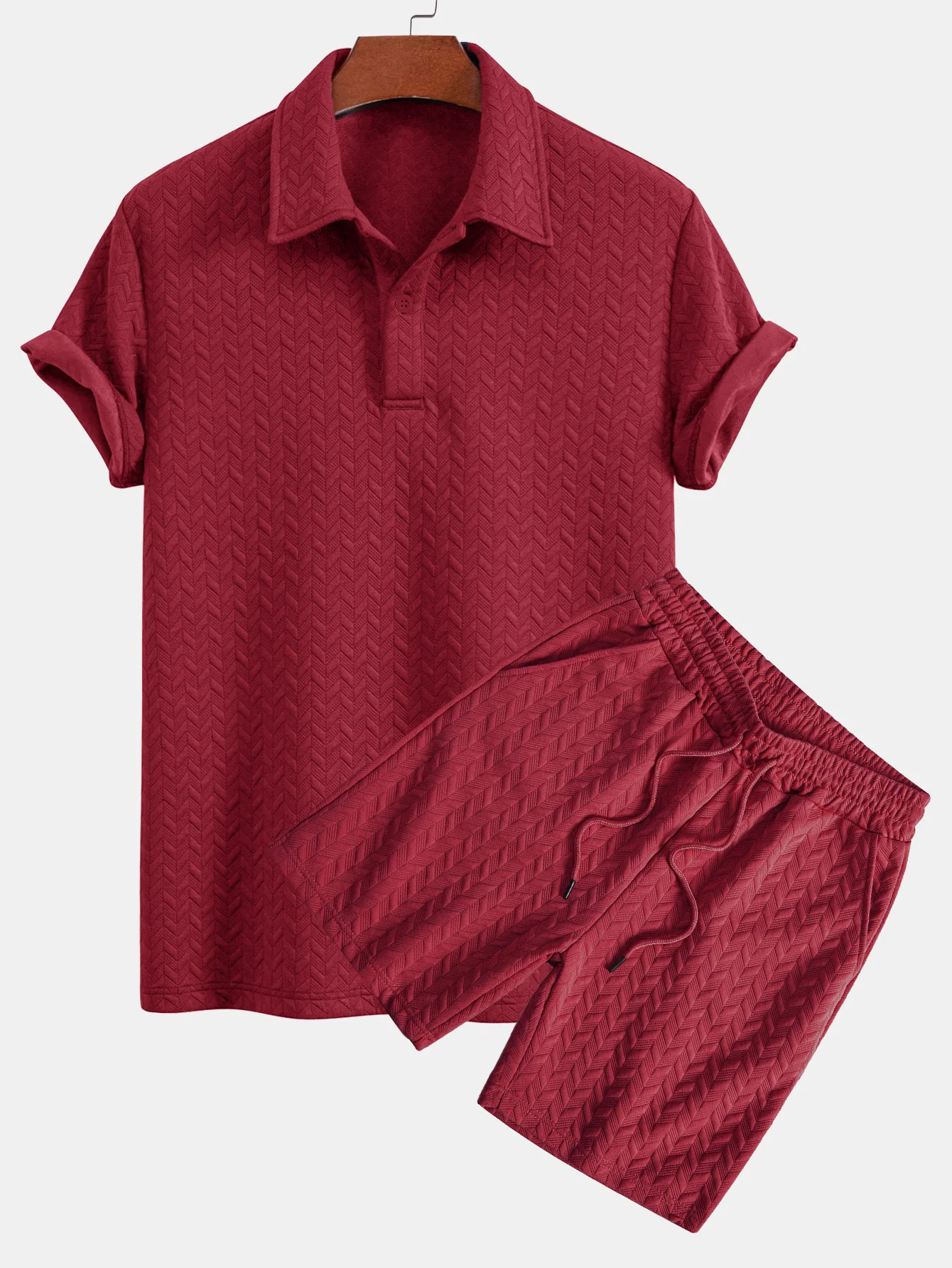 Geometrische Jacquard Polo & Geometrische Jacquard -Shorts - Image 6
