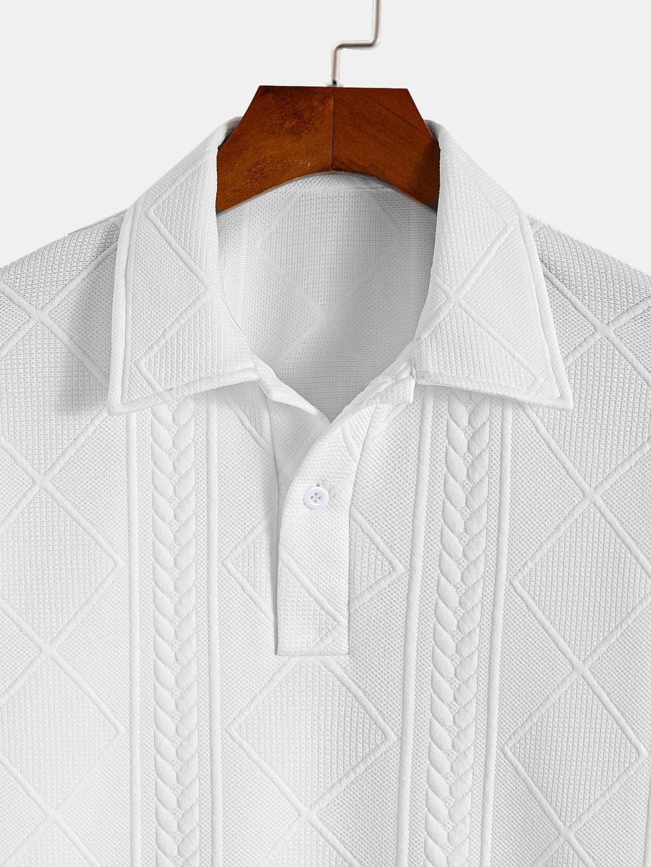 Geometrisches Jacquard-Polo & Shorts - Image 11