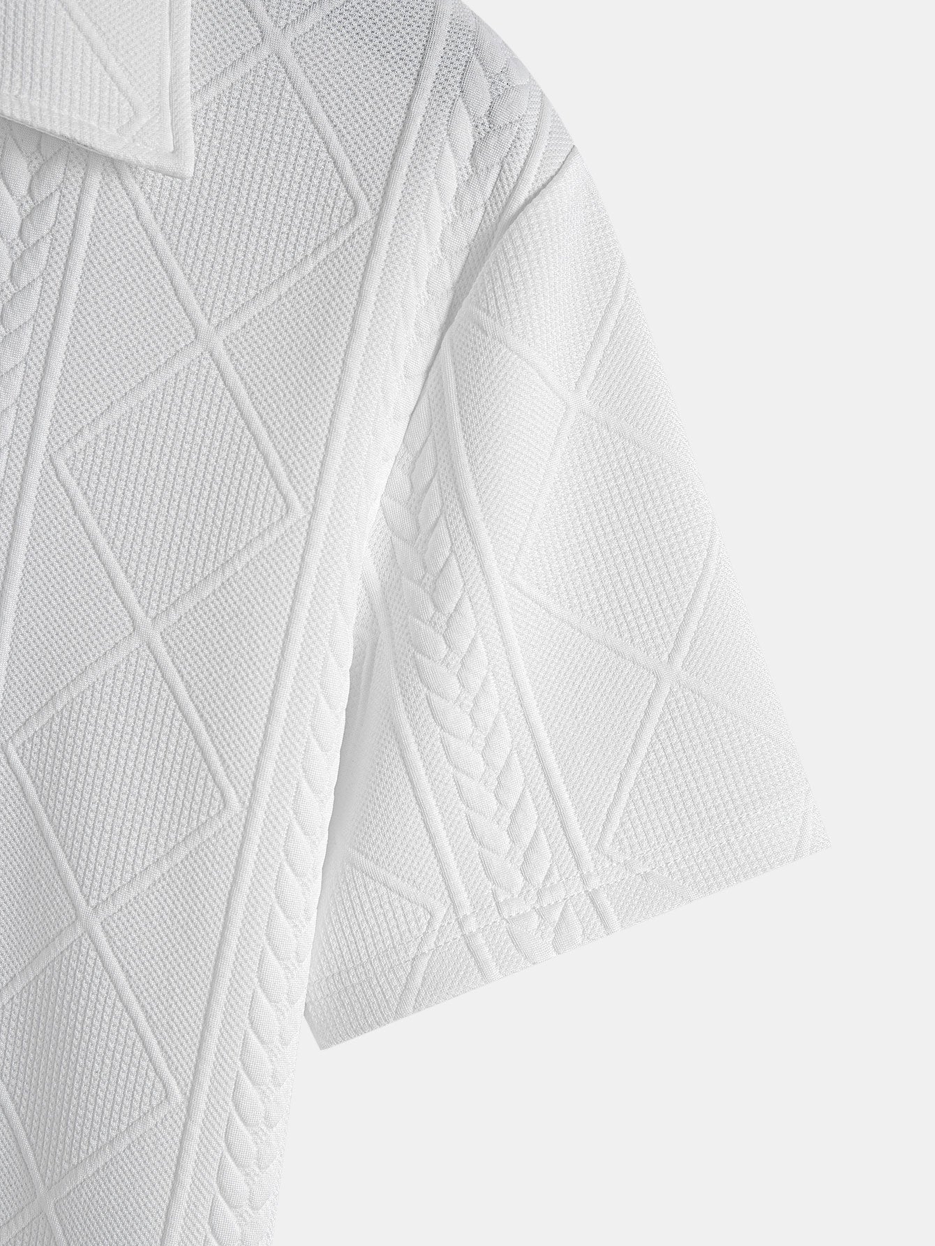Geometrisches Jacquard-Polo & Shorts - Image 12