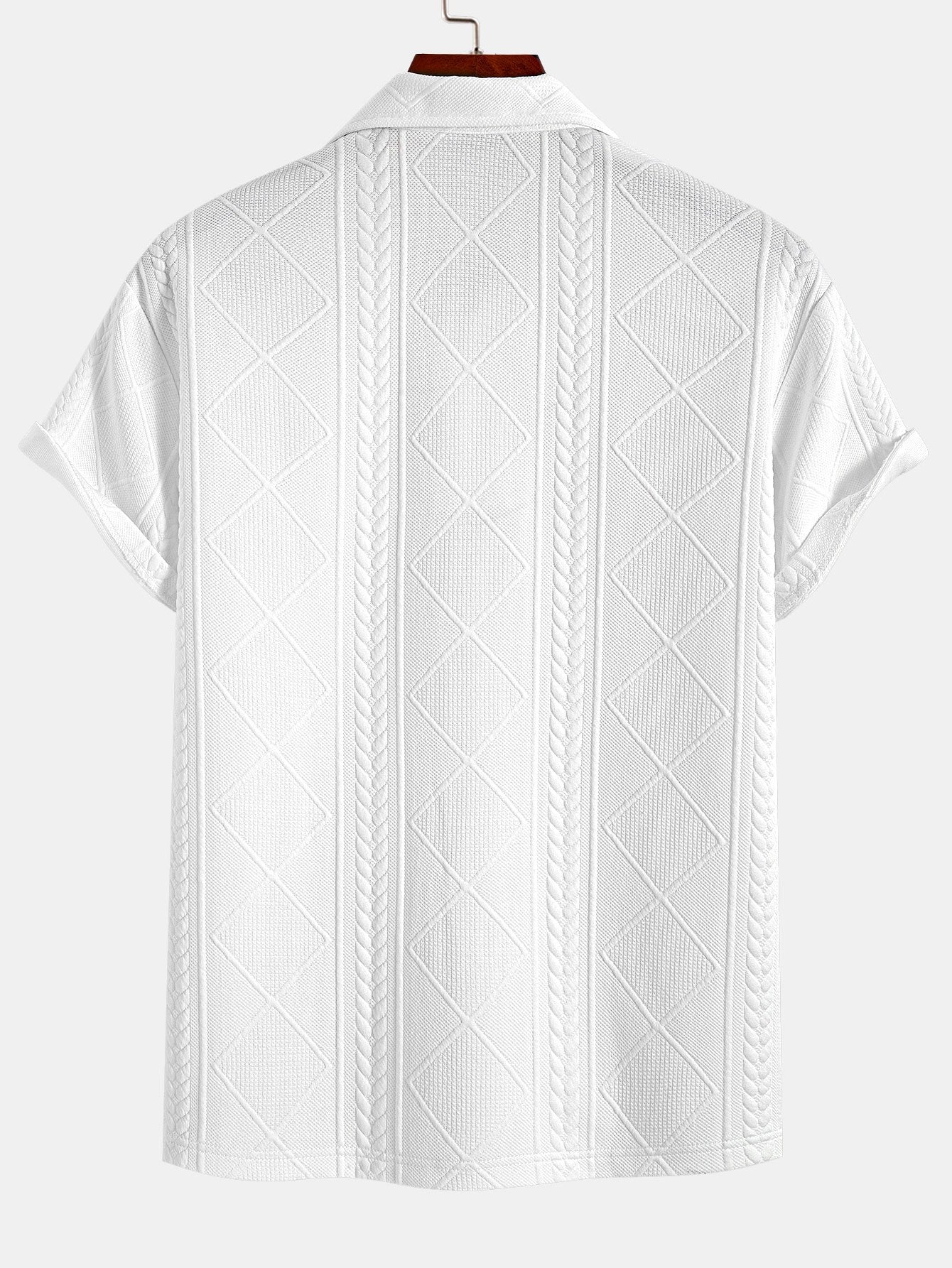 Geometrisches Jacquard-Polo & Shorts - Image 4