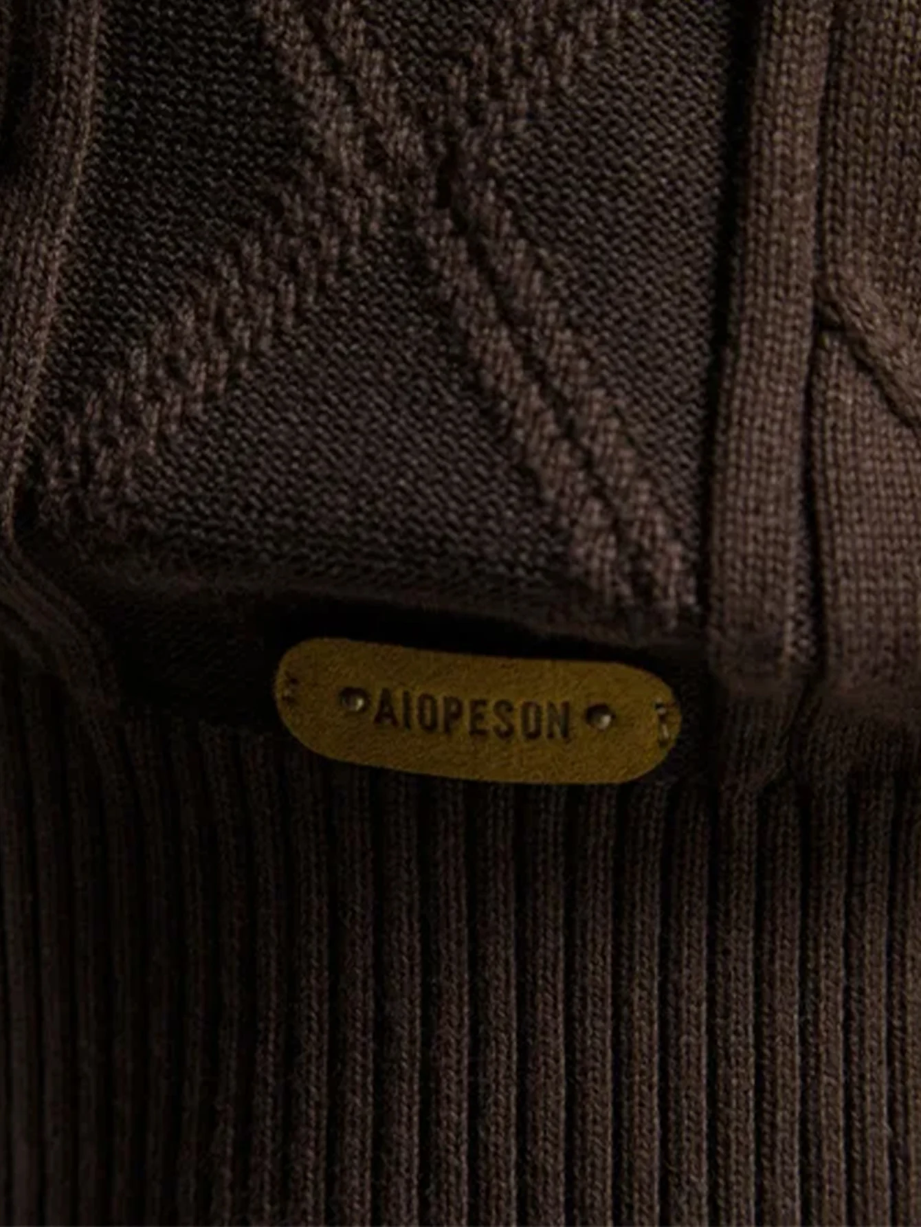 Geometrischer Jacquard Strickjacke mit Schalkragen Pullover - Image 17