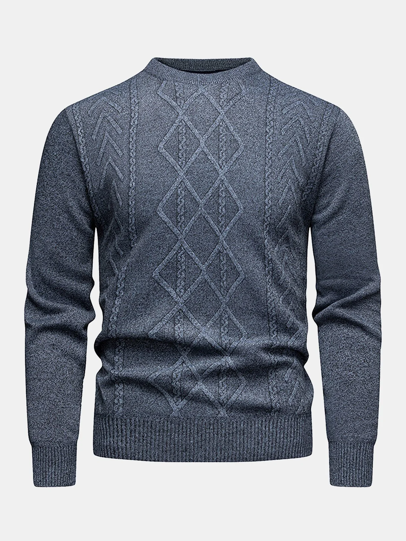 Geometrischer Jacquard-Pullover