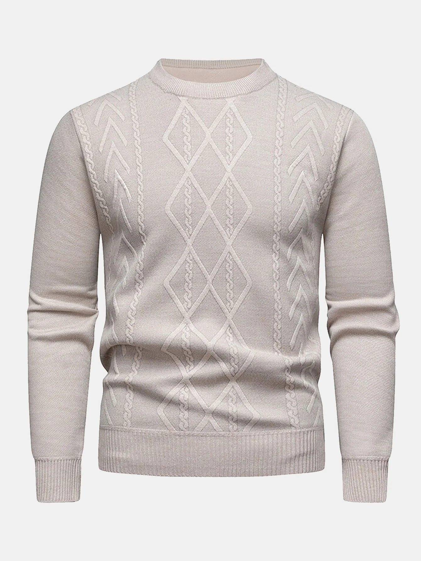 Geometrischer Jacquard-Pullover - Image 2