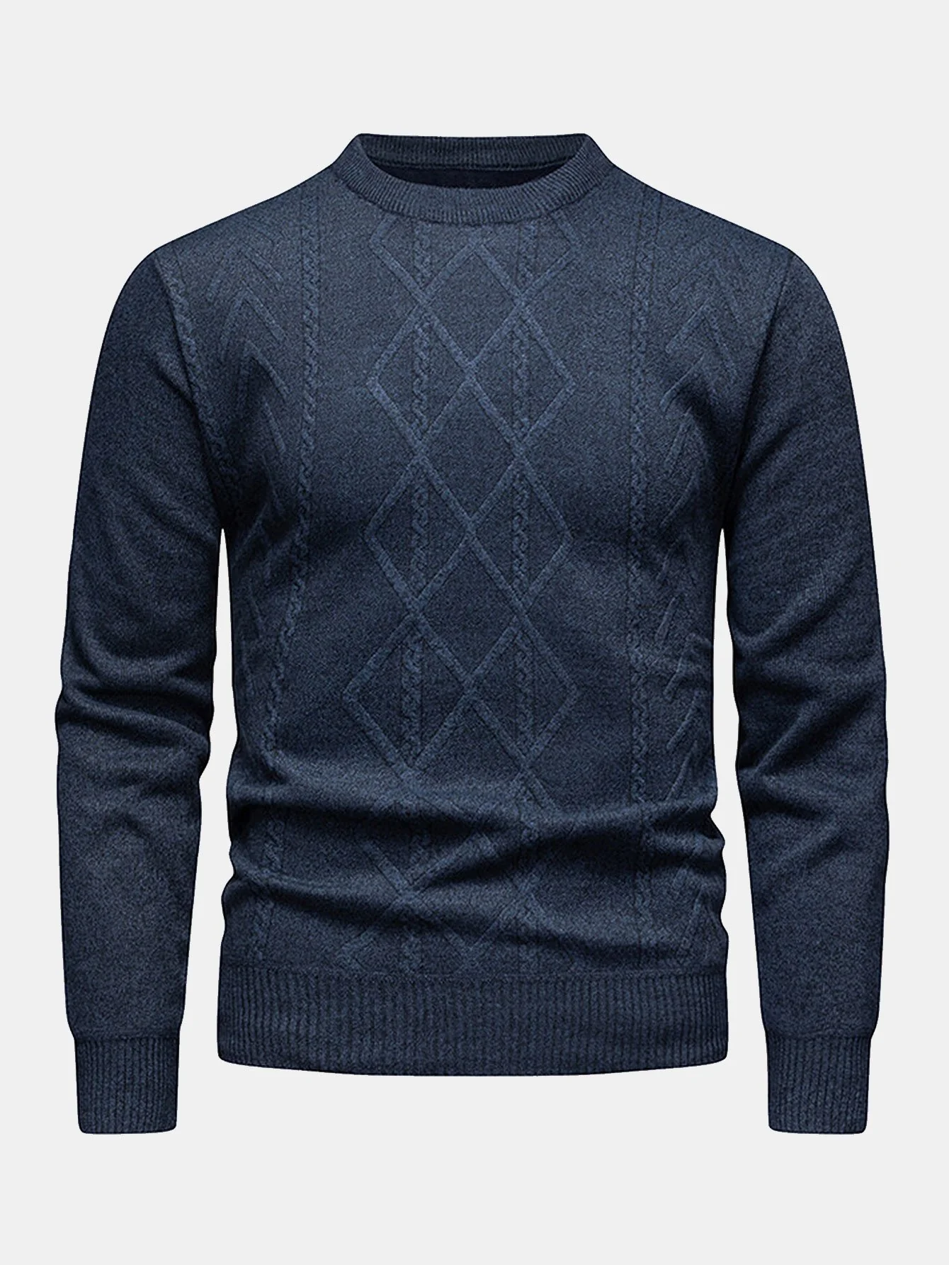 Geometrischer Jacquard-Pullover - Image 3