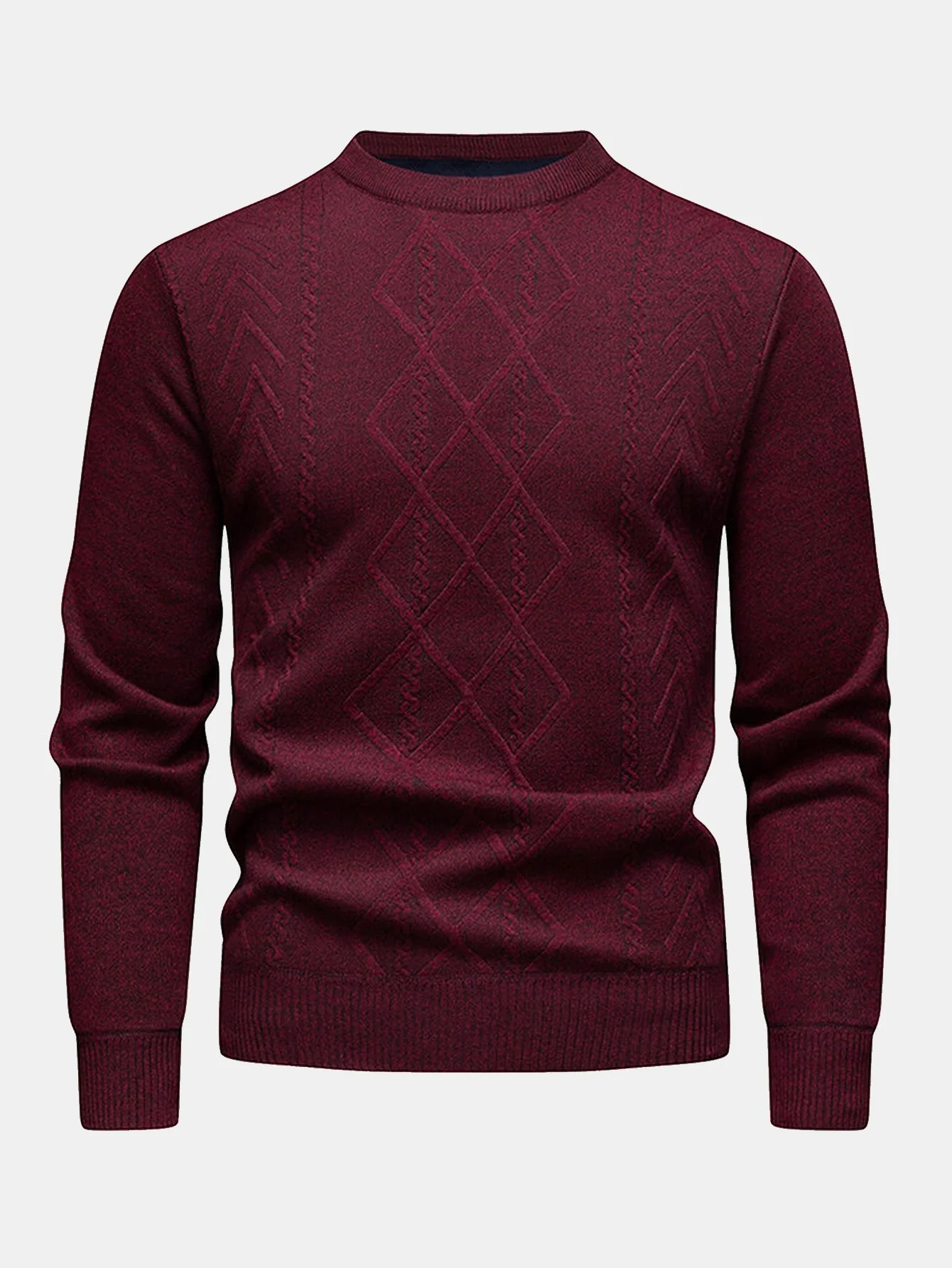Geometrischer Jacquard-Pullover - Image 4