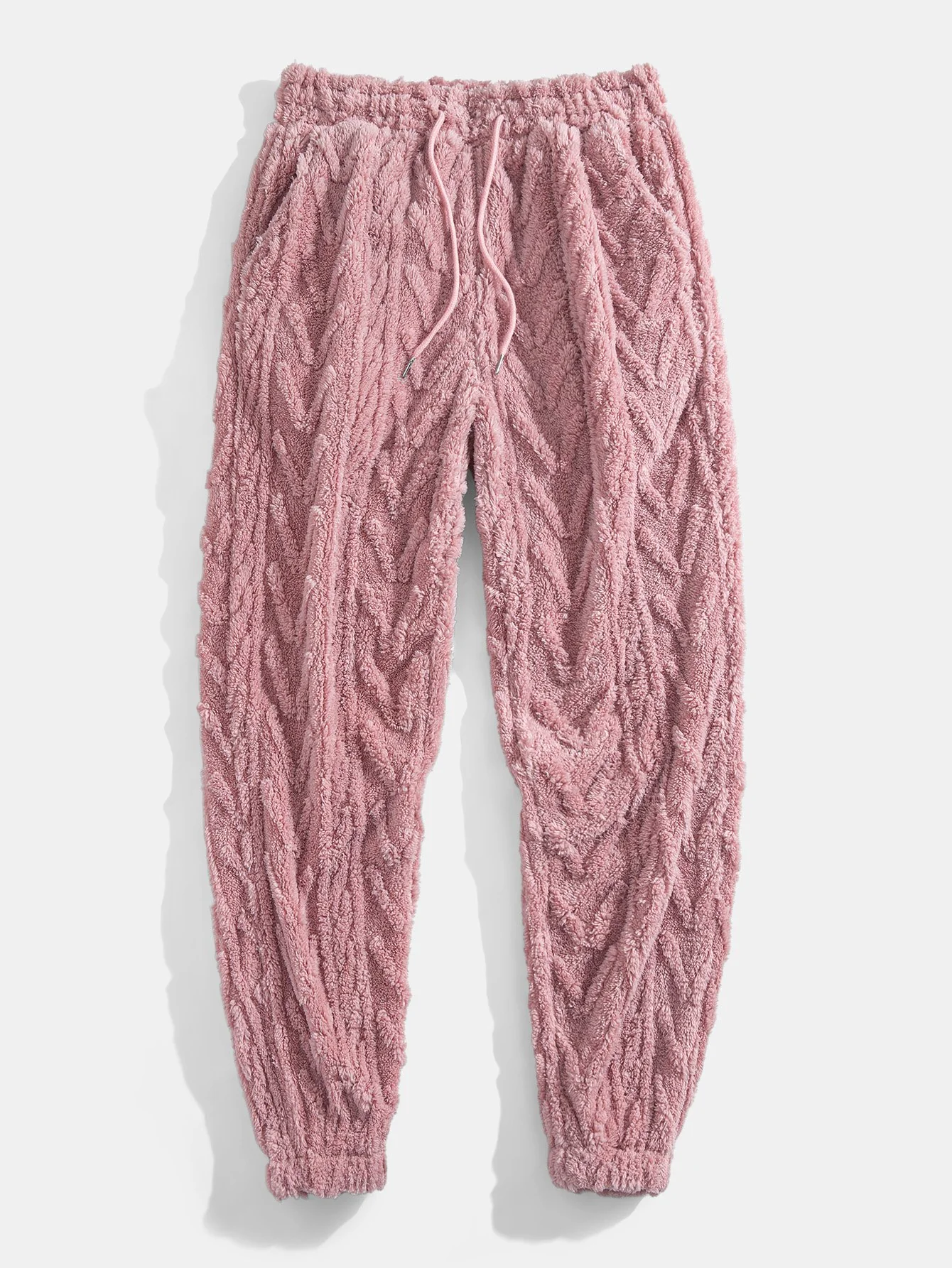 Geometric Jacquard Teddy Hoodie & Jogger Pants - Image 10