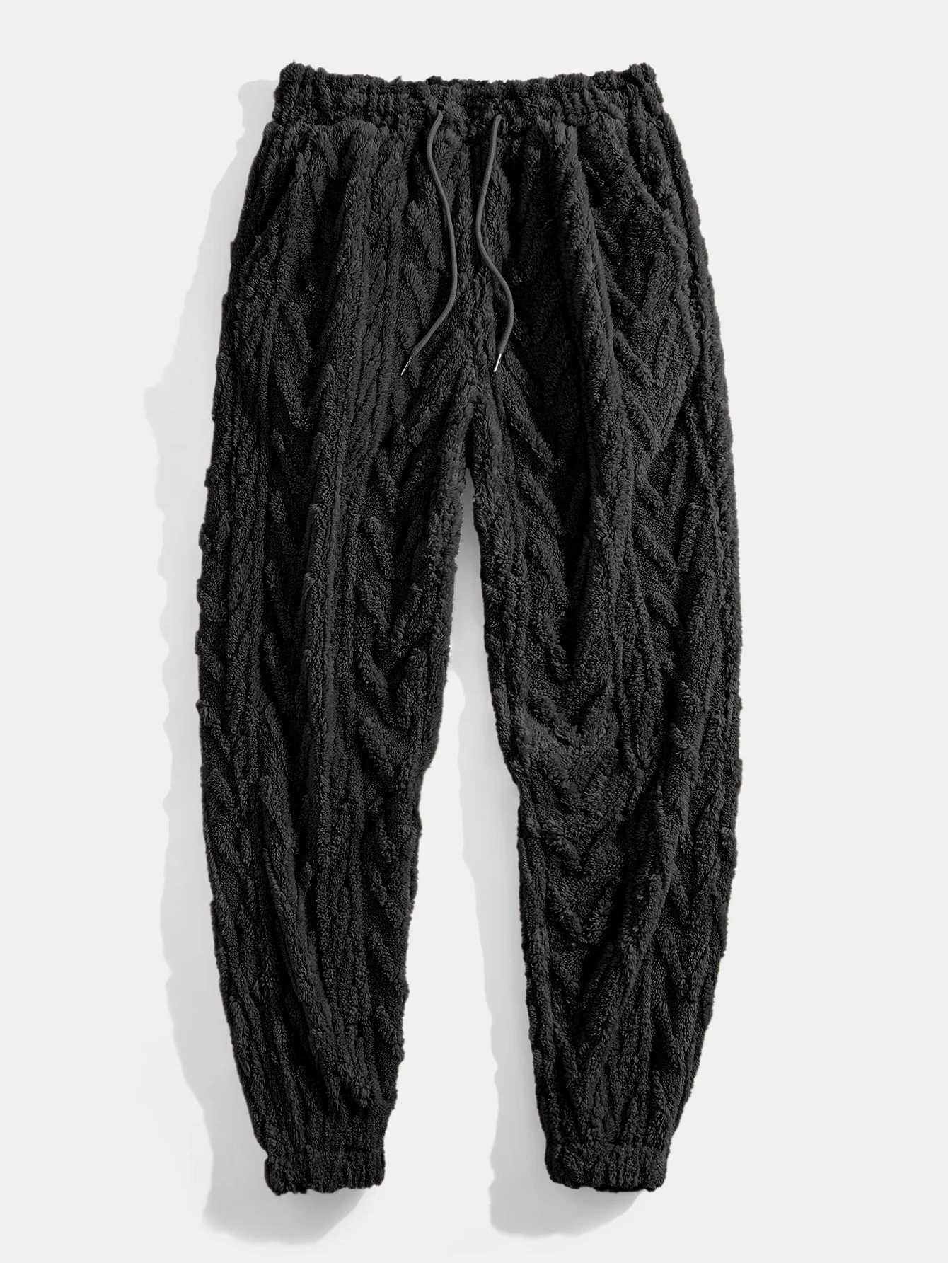 Geometric Jacquard Teddy Hoodie & Jogger Pants - Image 11