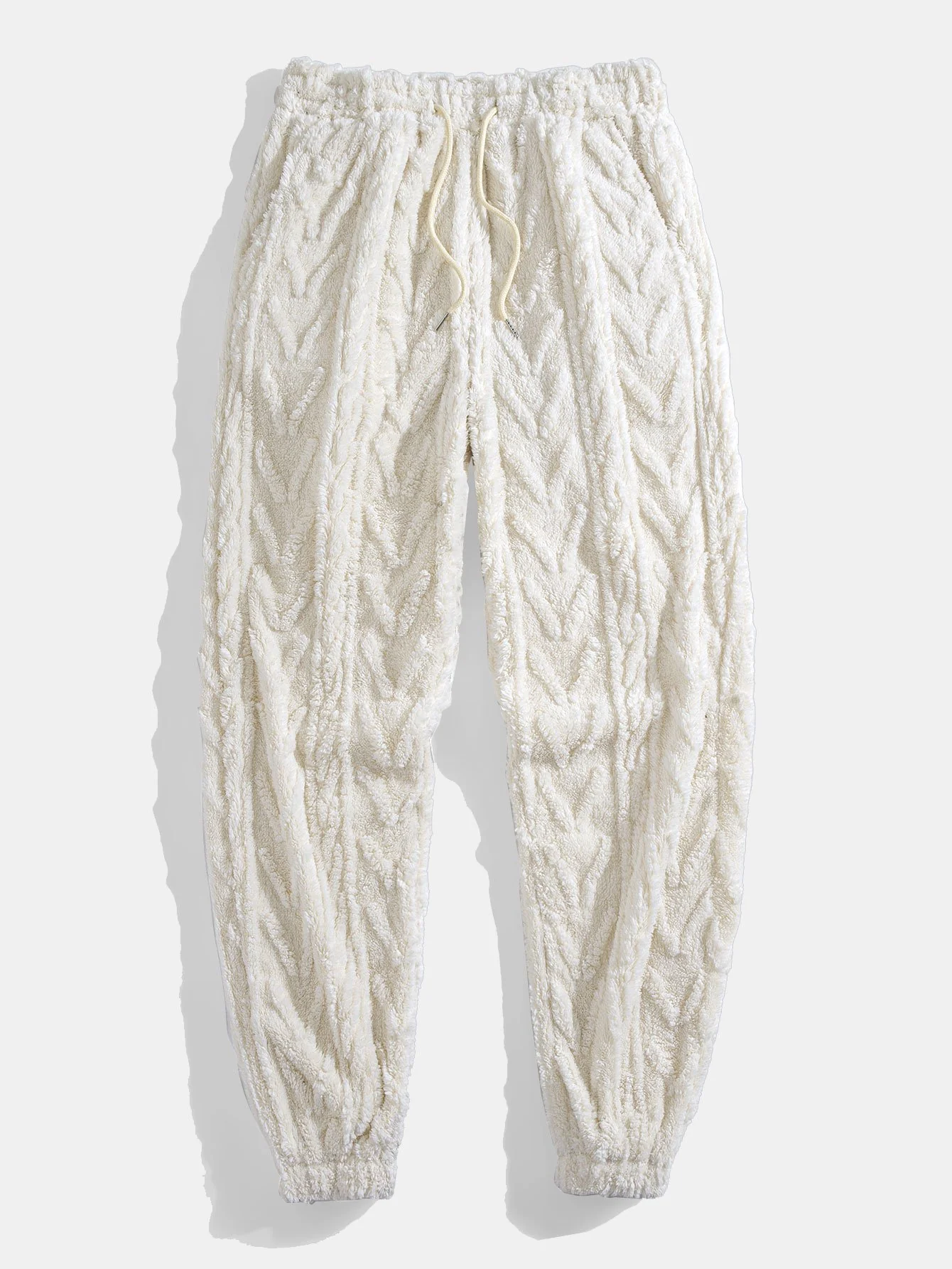 Geometric Jacquard Teddy Hoodie & Jogger Pants - Image 12