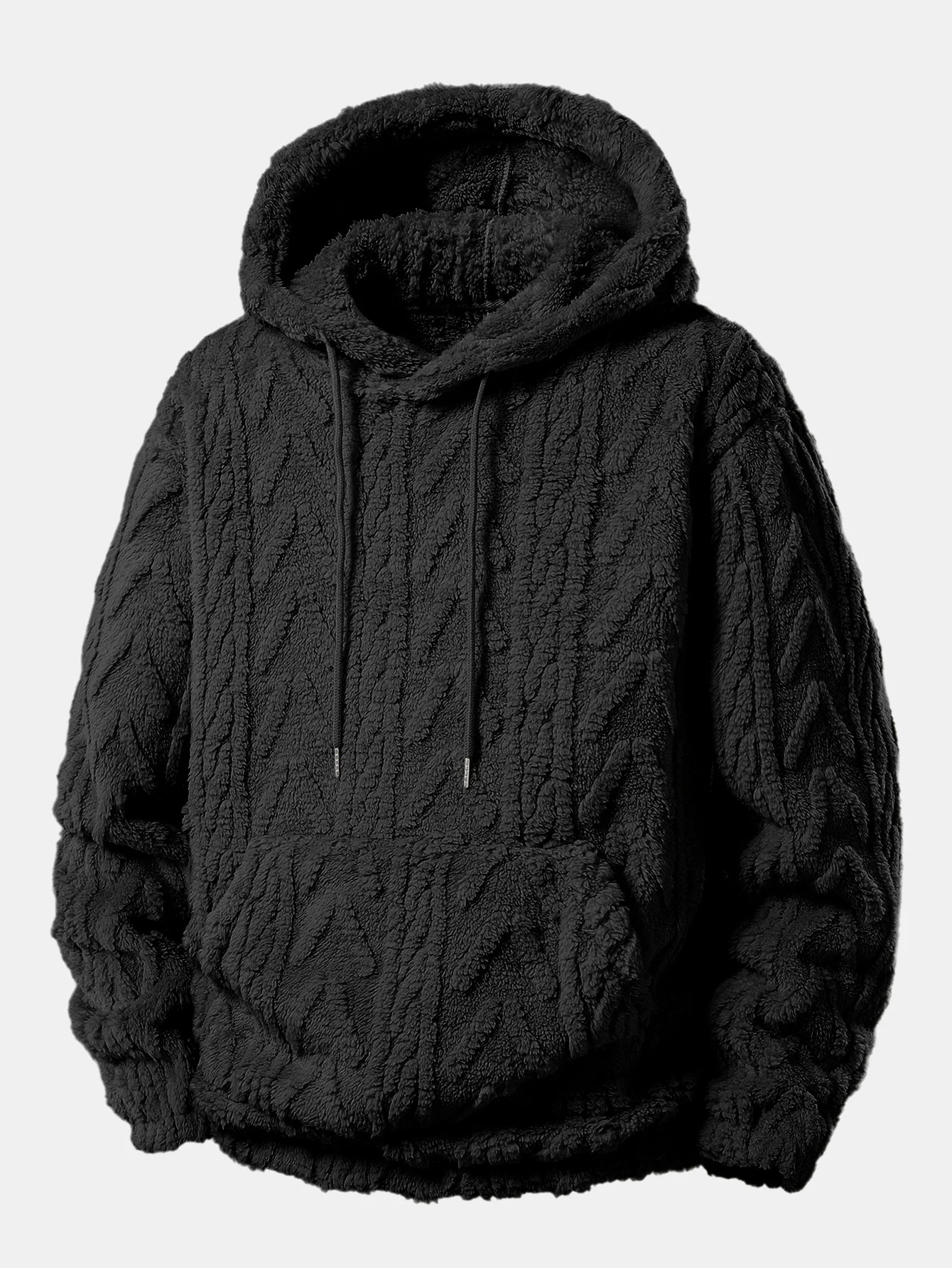 Geometric Jacquard Teddy Hoodie & Jogger Pants - Image 4