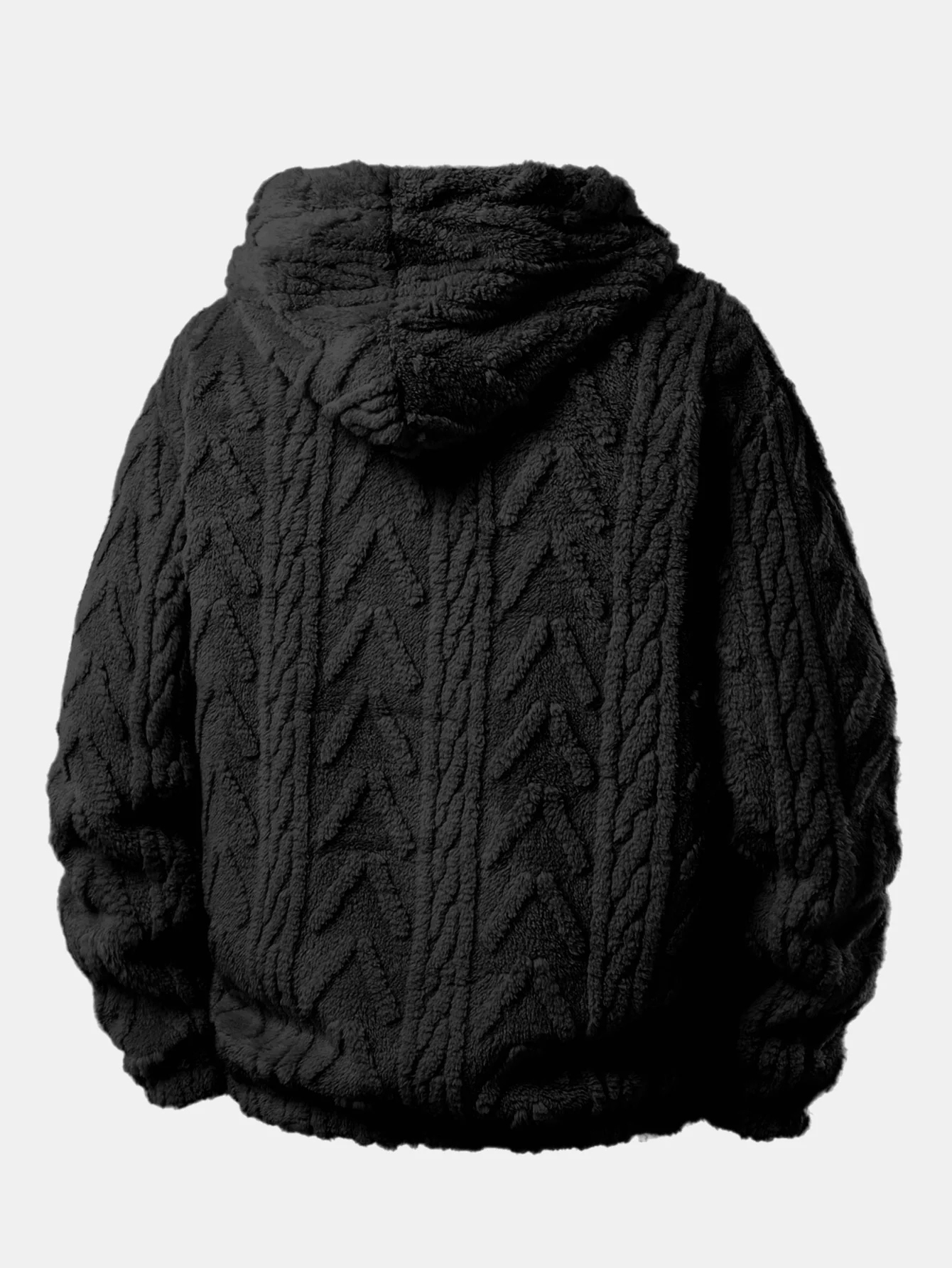 Geometric Jacquard Teddy Hoodie & Jogger Pants - Image 5