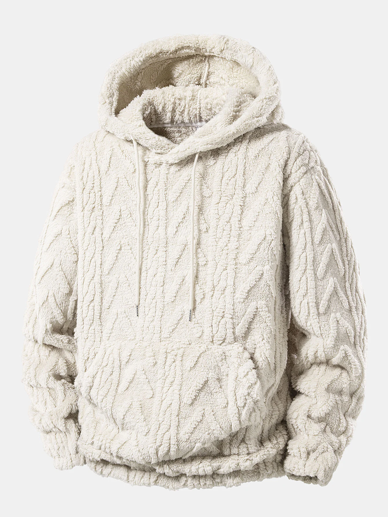 Geometric Jacquard Teddy Hoodie & Jogger Pants - Image 6