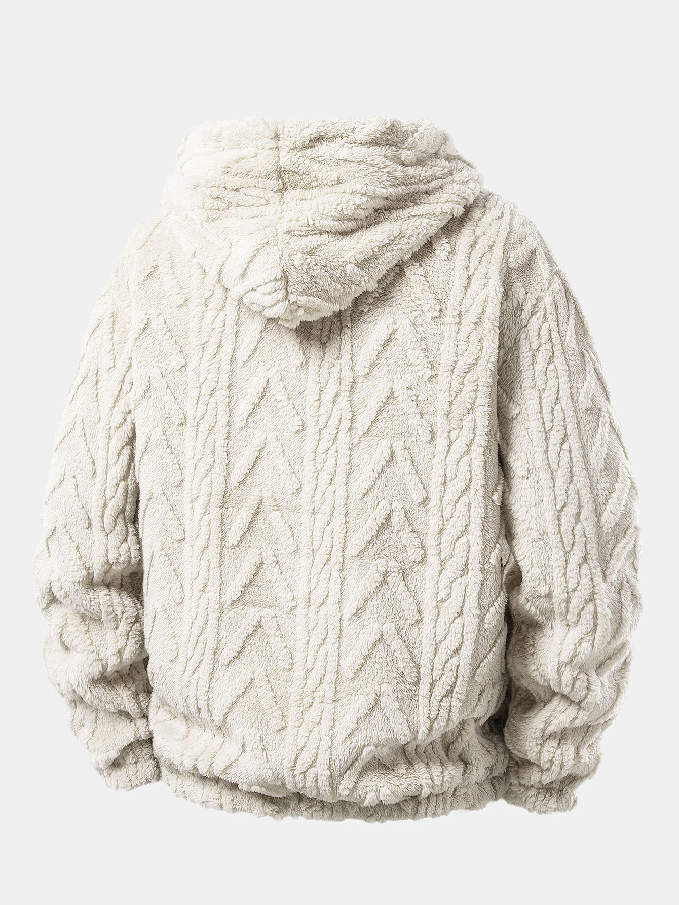Geometric Jacquard Teddy Hoodie & Jogger Pants - Image 7
