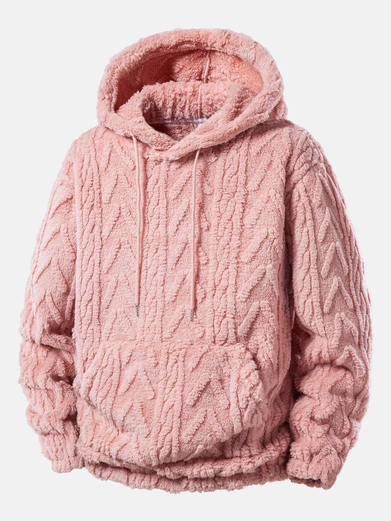 Geometric Jacquard Teddy Hoodie & Jogger Pants - Image 8