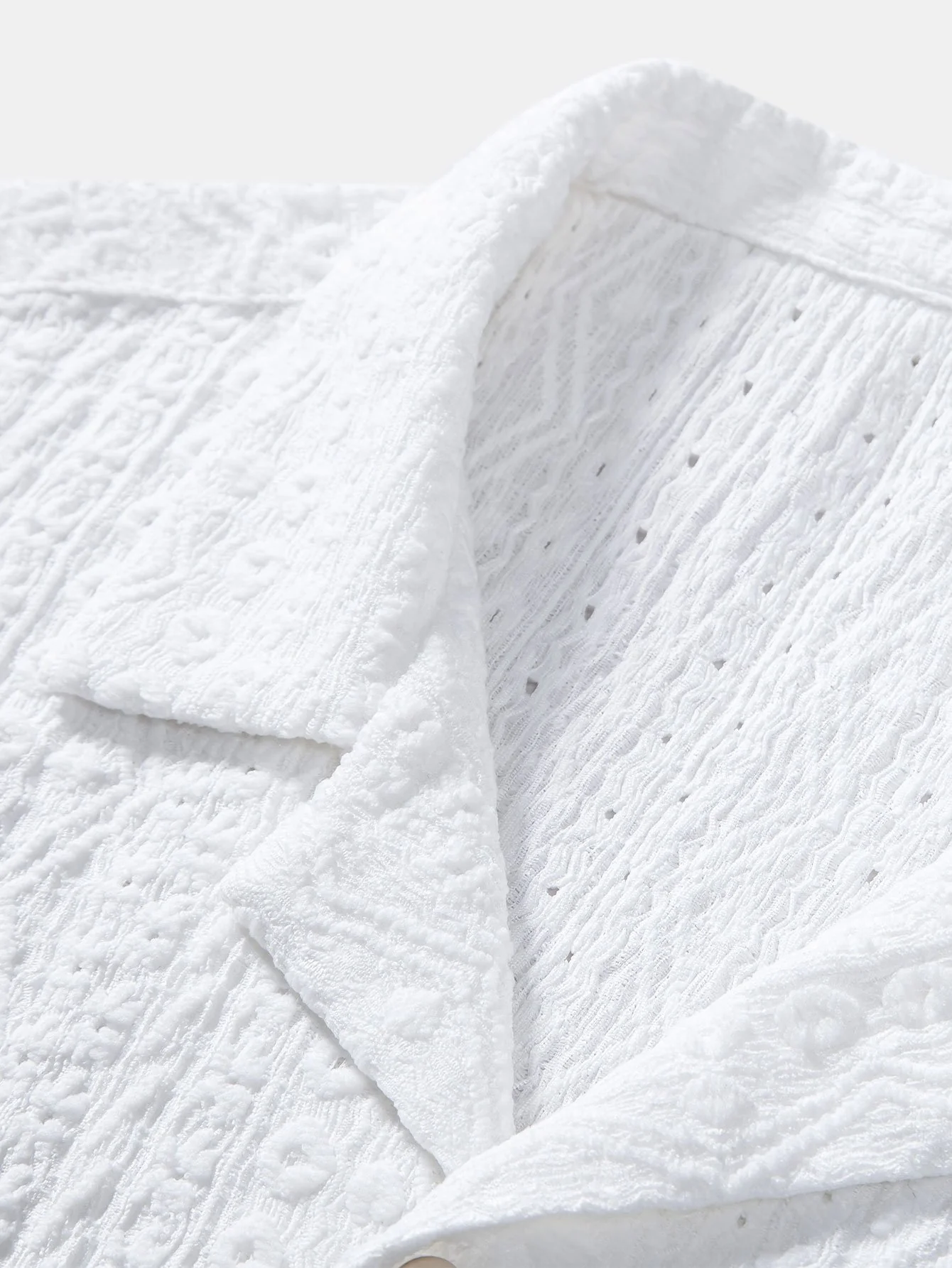 Geometrisches Jacquard-Strukturiertes Cuban Shirt - Image 6