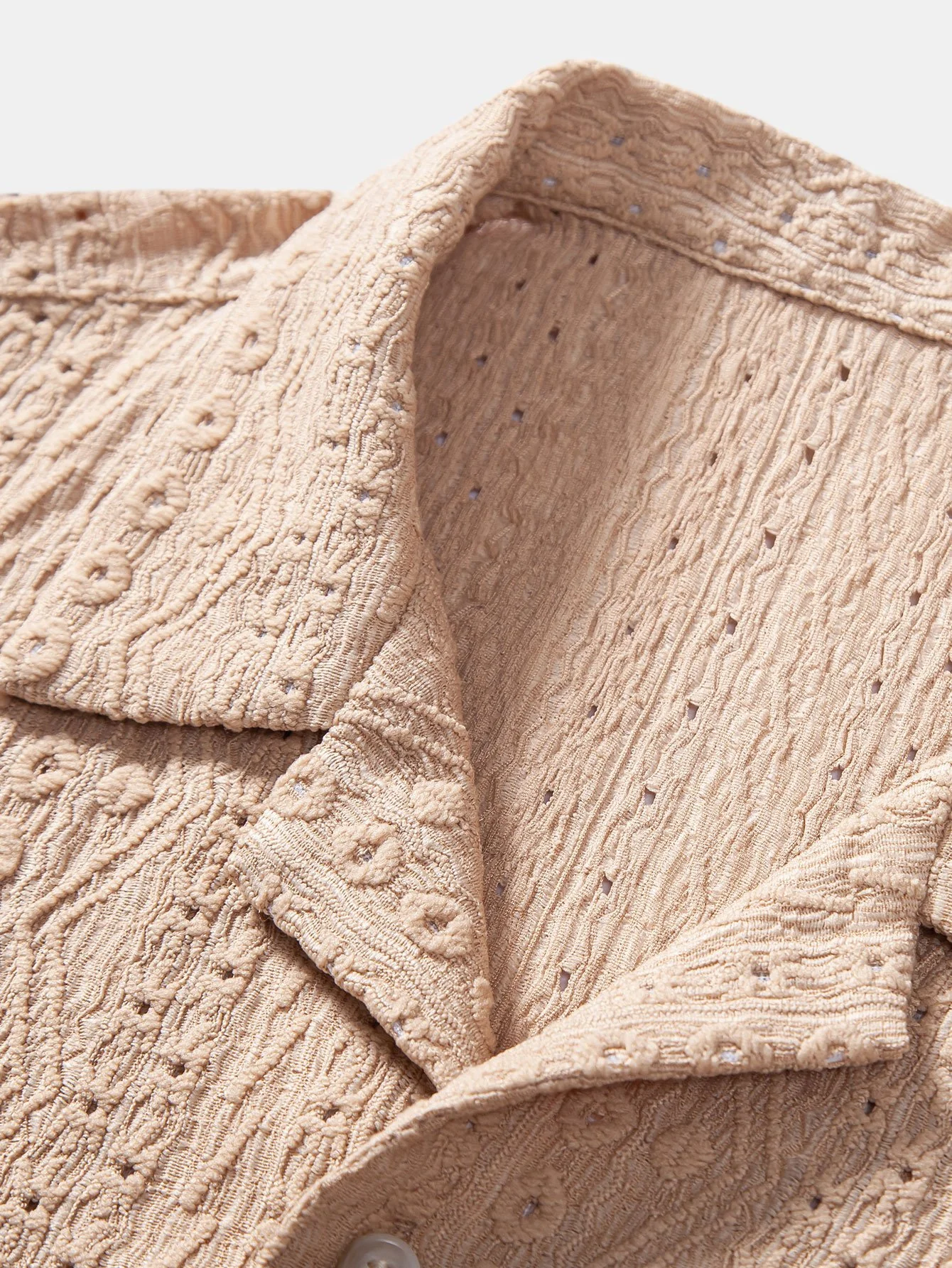 Geometrisches Jacquard-Strukturiertes Cuban Shirt - Image 7