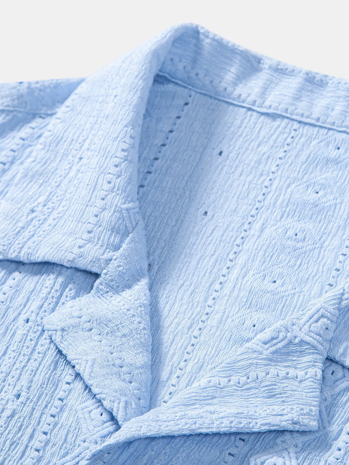 Geometrisches Jacquard-Strukturiertes Cuban Shirt & Gerade geschnittene Leinenhose - Image 15