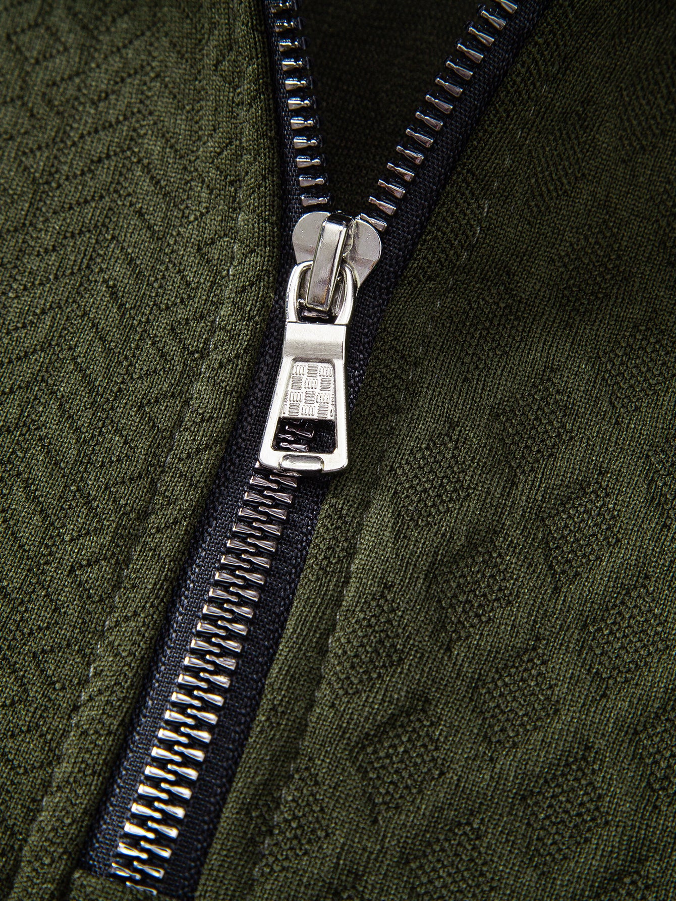 Geometric Jacquard Zipper Polo - Image 13