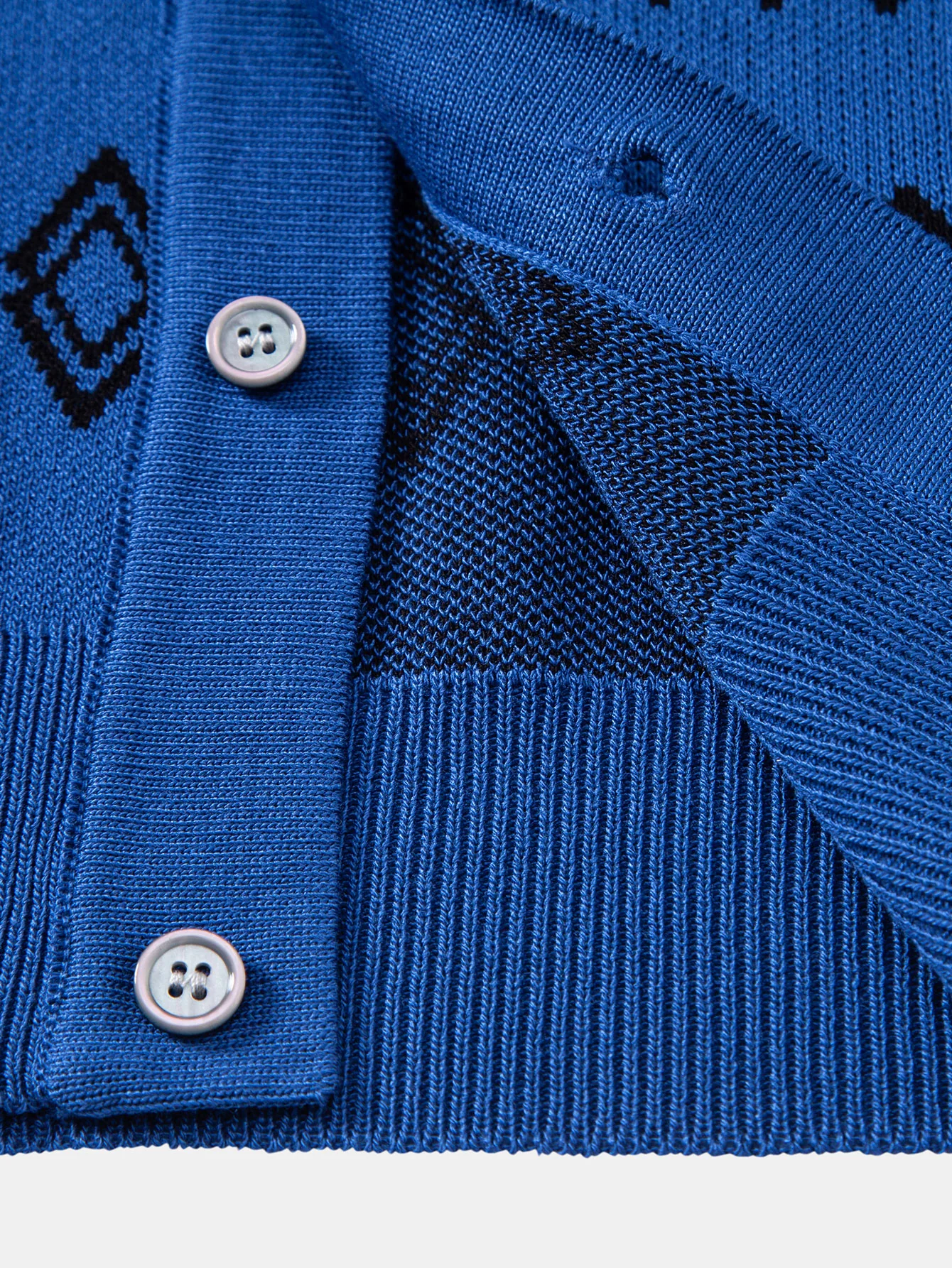 Geometrisches gestricktes Hemd mit Knöpfen - Image 6