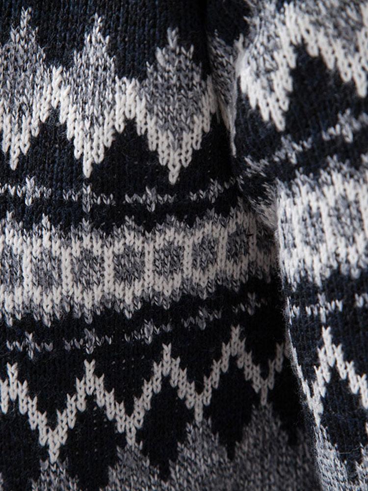 Geometrisches Muster Zip-Hoodie - Image 4