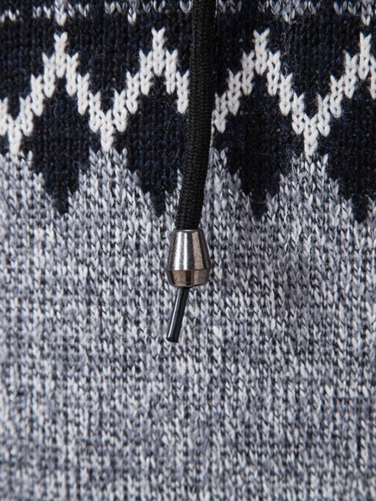 Geometrisches Muster Zip-Hoodie - Image 5