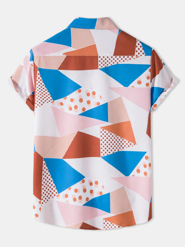 Geometrisches Polka-Dot-Druckhemd - Image 2