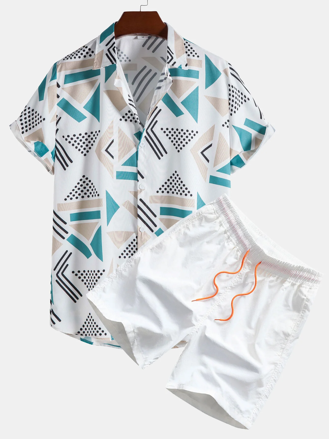 Geometrisches Druckhemd & Badehose - Image 3