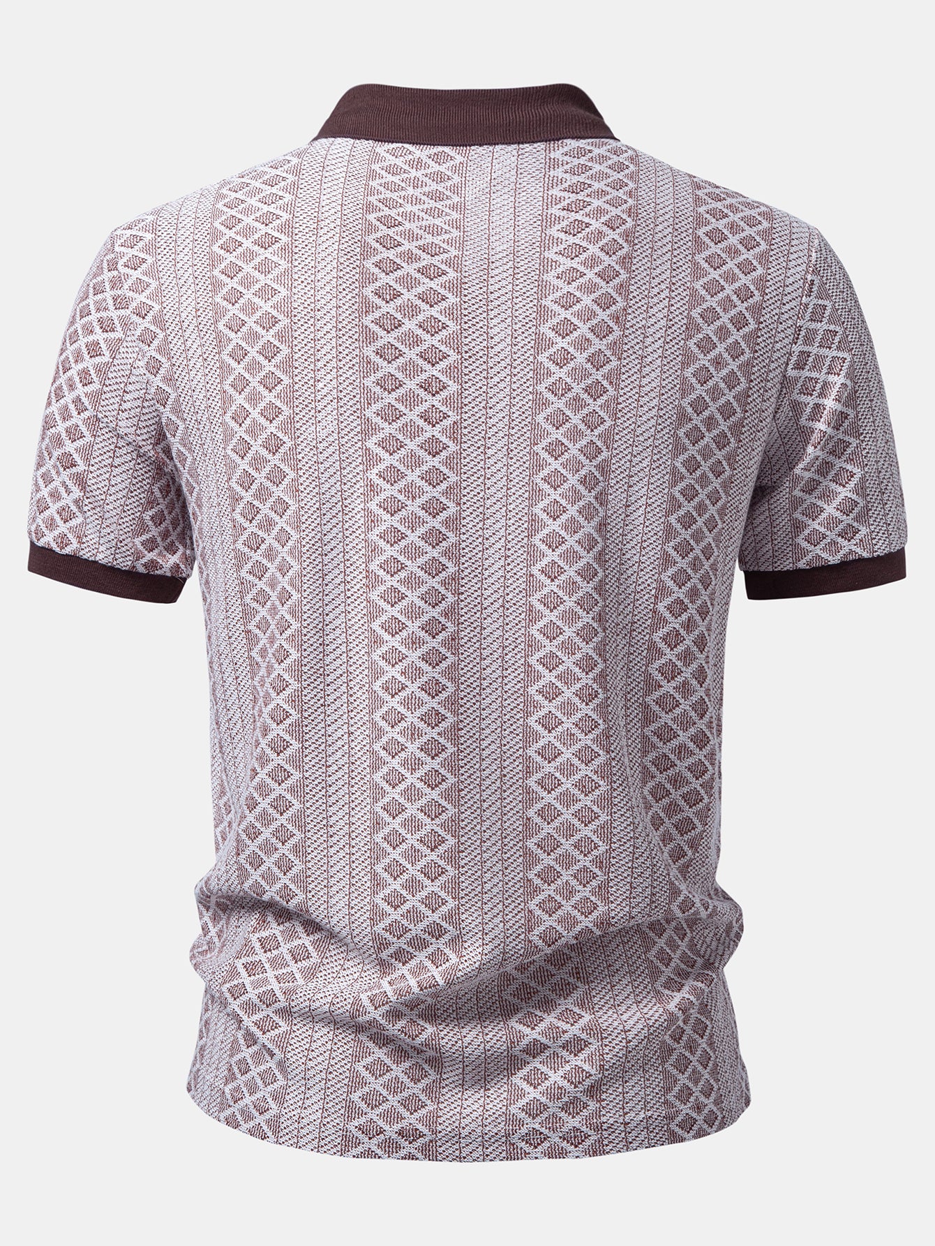 Geometric Rhombus Jacquard Polo - Image 2