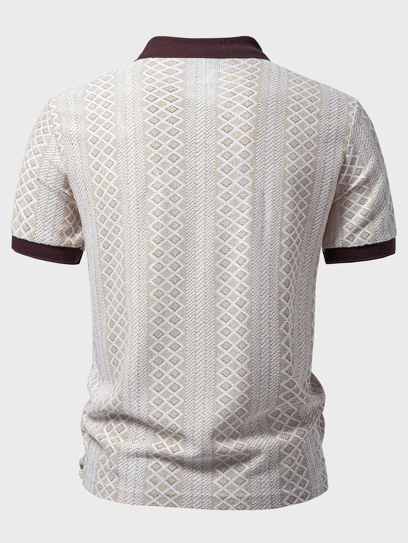 Geometric Rhombus Jacquard Polo - Image 4