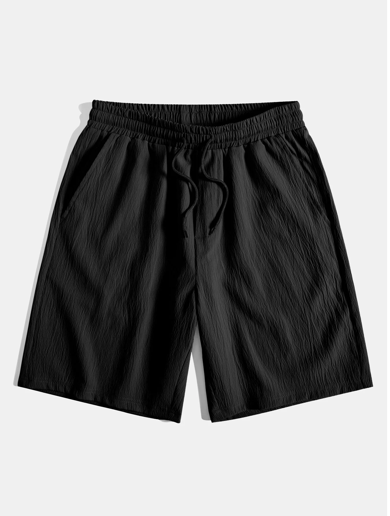 Knitteriges, strukturiertes Hemd mit Knöpfen & knitterige, strukturierte Shorts mit Kordelzug - Image 15