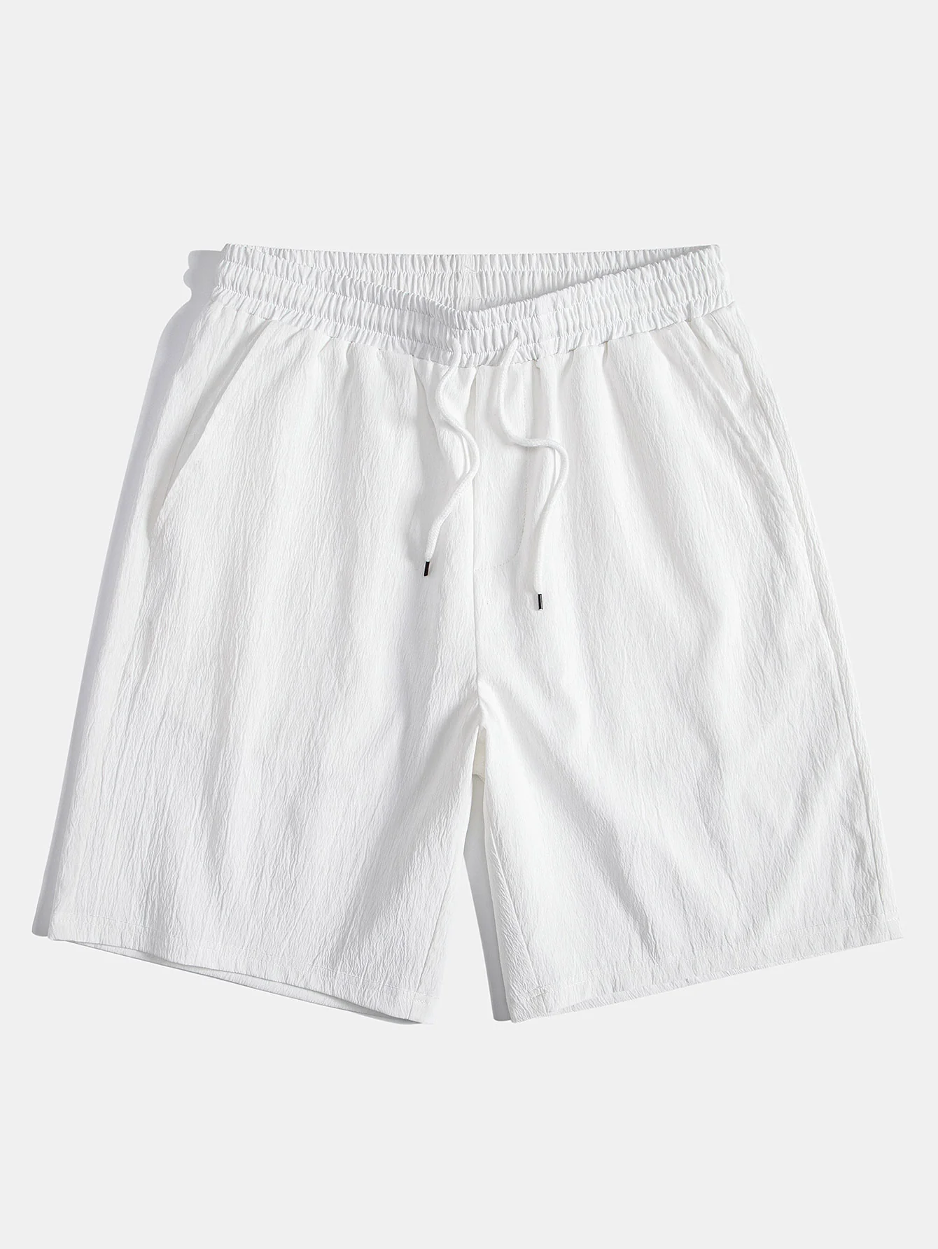 Knitteriges, strukturiertes Hemd mit Knöpfen & knitterige, strukturierte Shorts mit Kordelzug - Image 14
