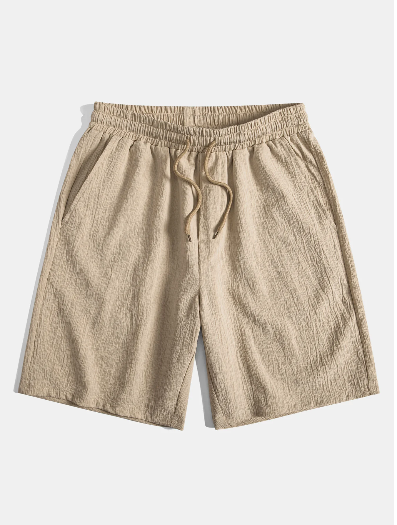 Knitteriges, strukturiertes Hemd mit Knöpfen & knitterige, strukturierte Shorts mit Kordelzug - Image 12
