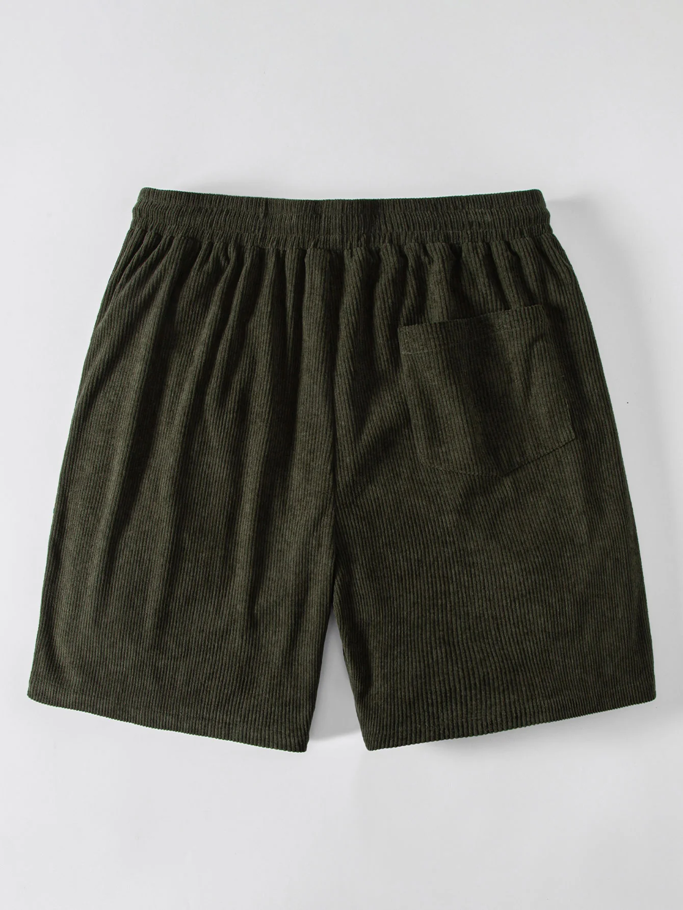 Geometric Trim Paneled Corduroy 7" Shorts - Image 2