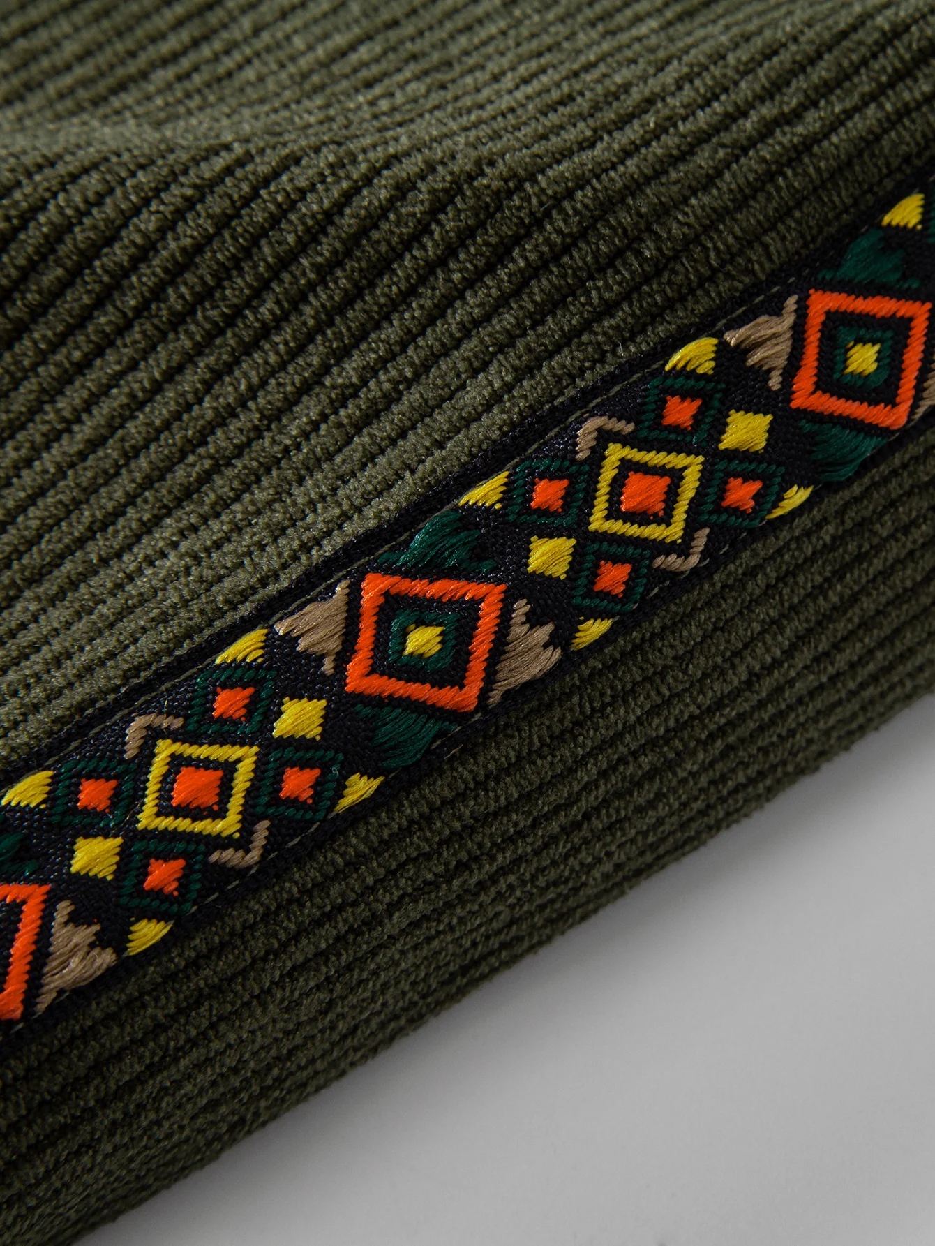Geometric Trim Paneled Corduroy 7" Shorts - Image 5