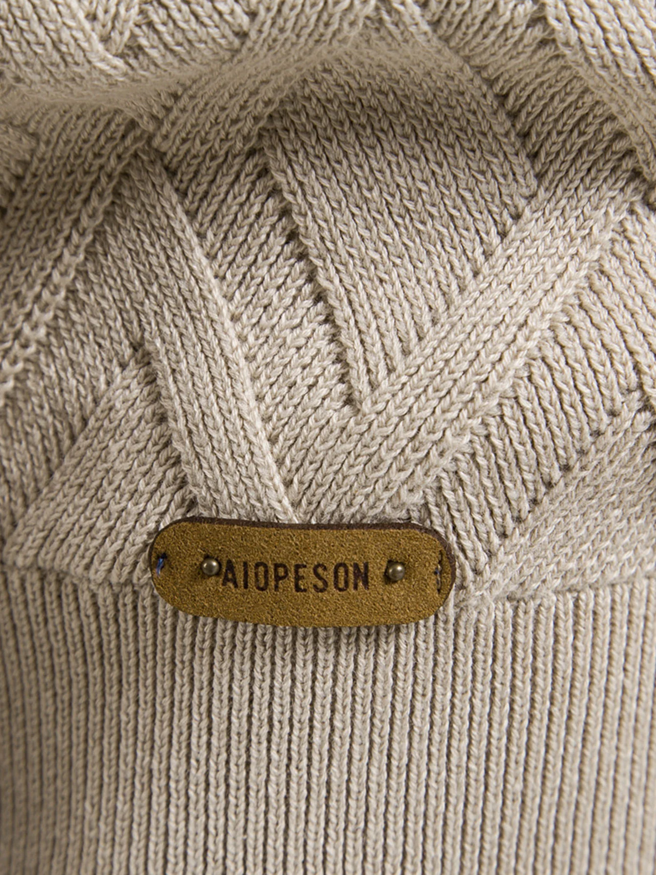 Geometrischer Jacquard Rundhals Pullover - Image 10