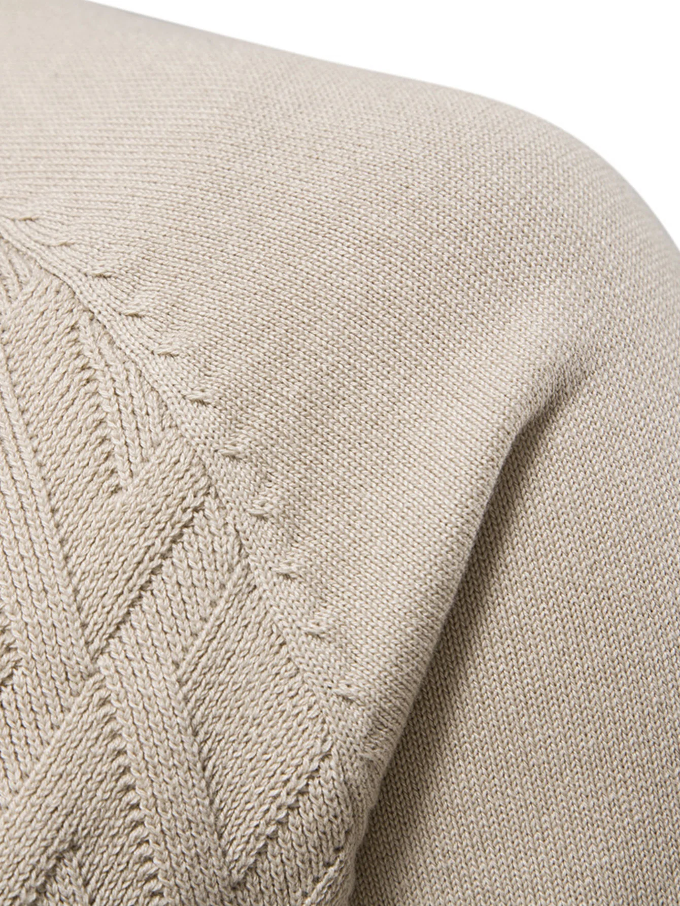 Geometrischer Jacquard Rundhals Pullover - Image 8