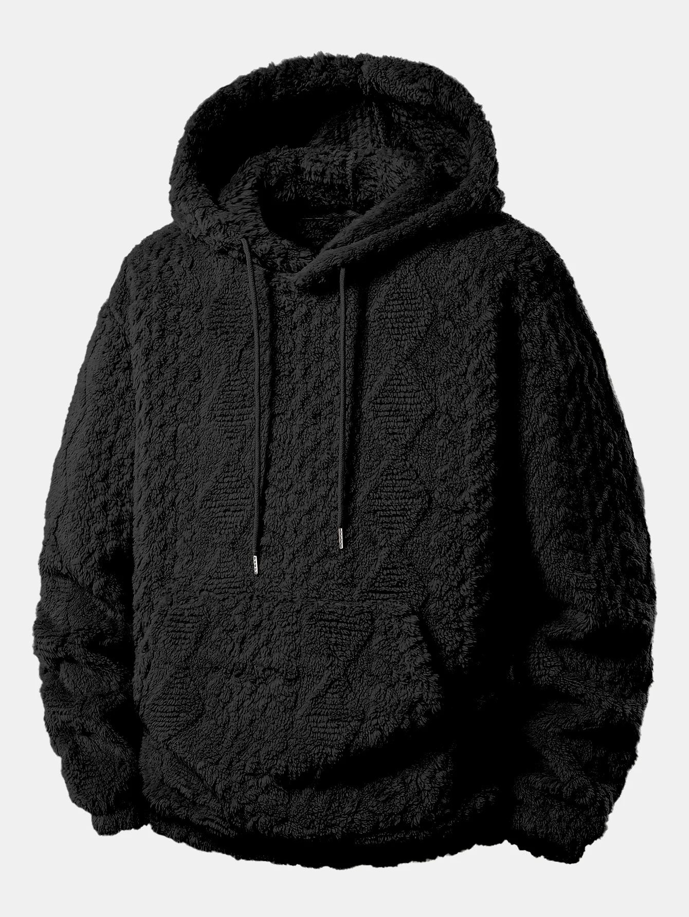 Geometry Jacquard Teddy Hoodie