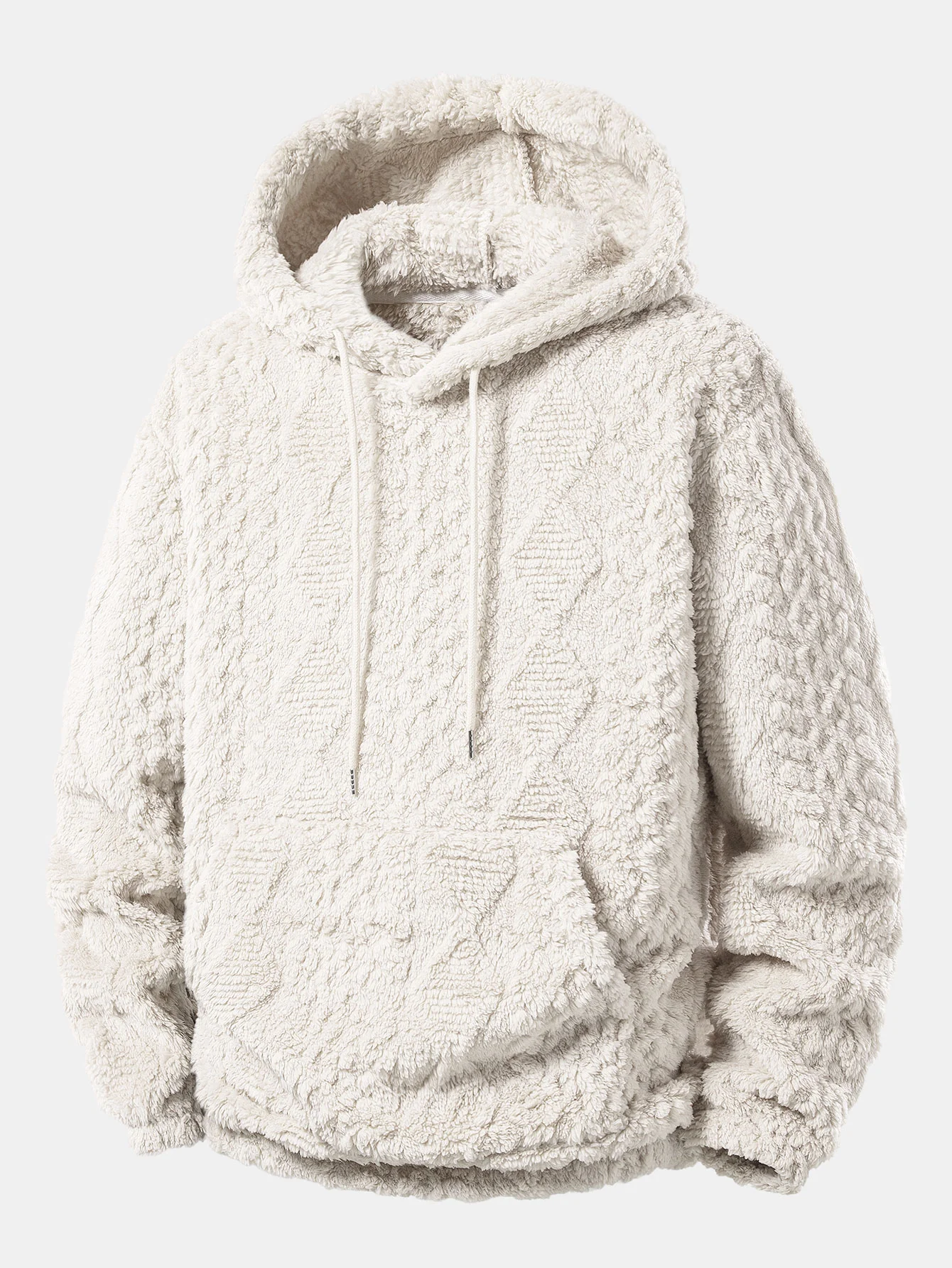 Geometry Jacquard Teddy Hoodie - Image 5