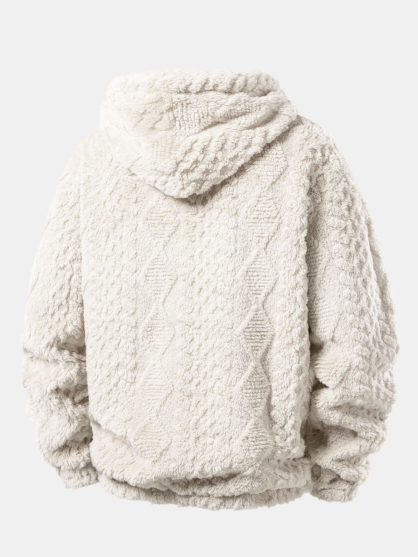 Geometry Jacquard Teddy Hoodie - Image 6