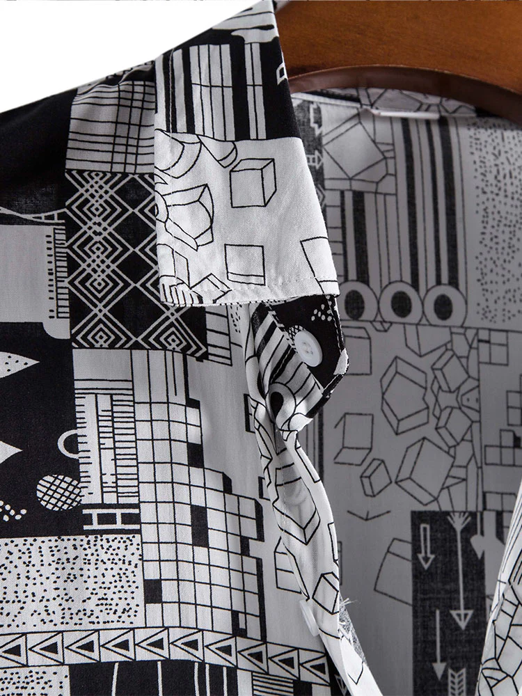 Geometrie Druck Shirt - Image 3
